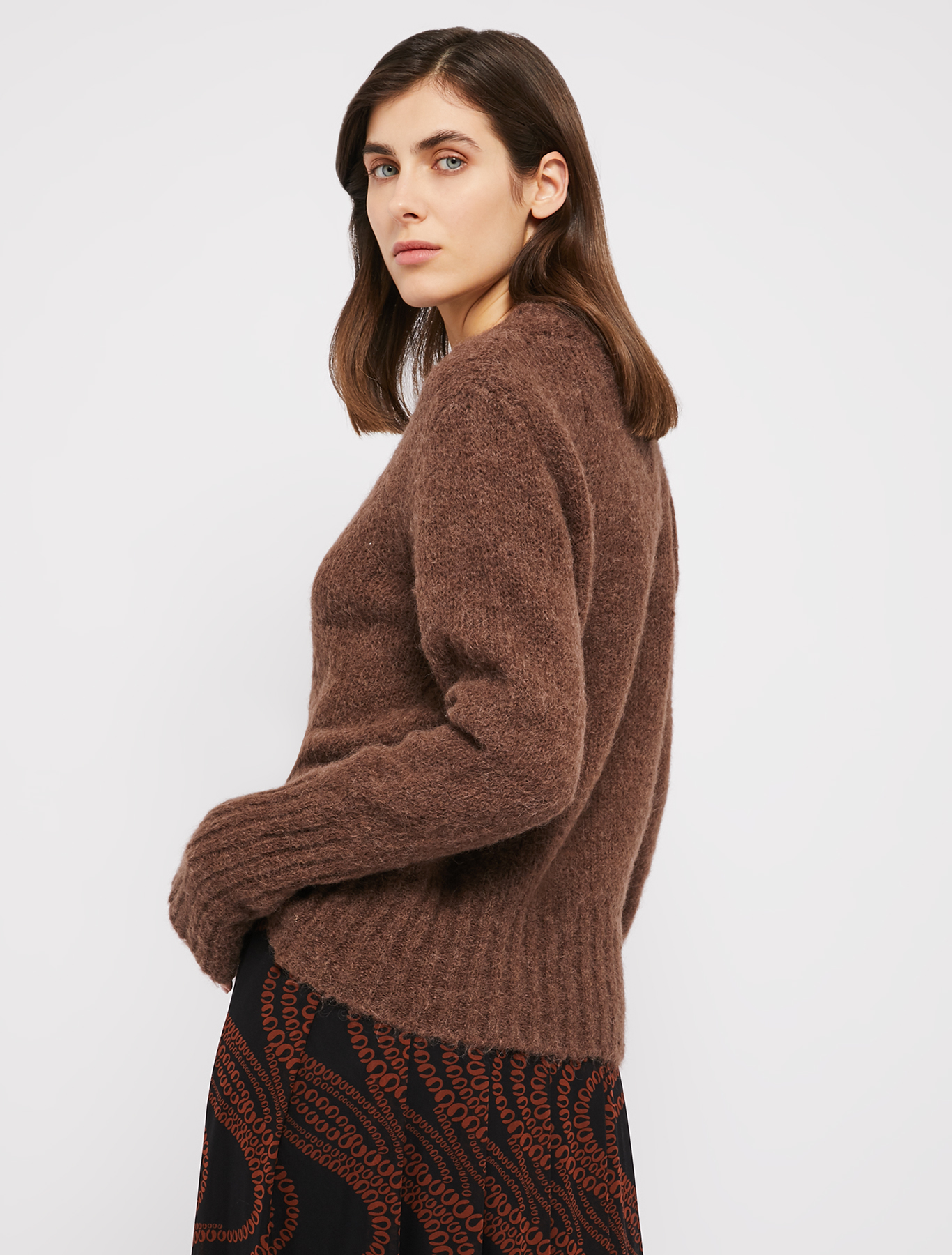 Mohair and alpaca pullover, dark brown | Pennyblack Mohair and alpaca pullover - dark brown - pennyblack