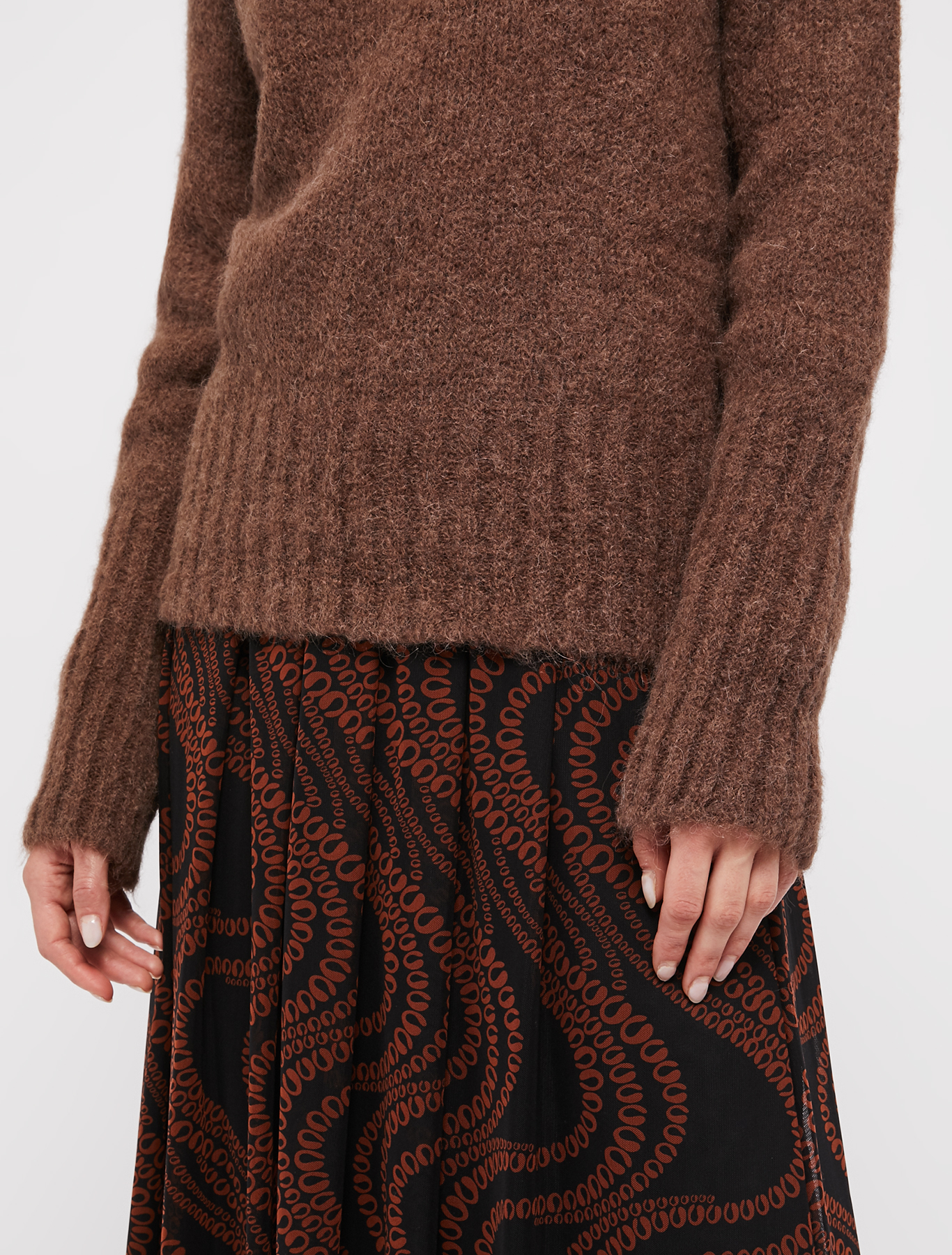 Mohair and alpaca pullover, dark brown | Pennyblack Mohair and alpaca pullover - dark brown - pennyblack
