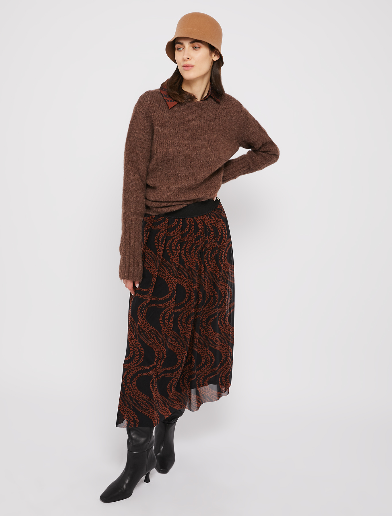 Mohair and alpaca pullover, dark brown | Pennyblack Mohair and alpaca pullover - dark brown - pennyblack