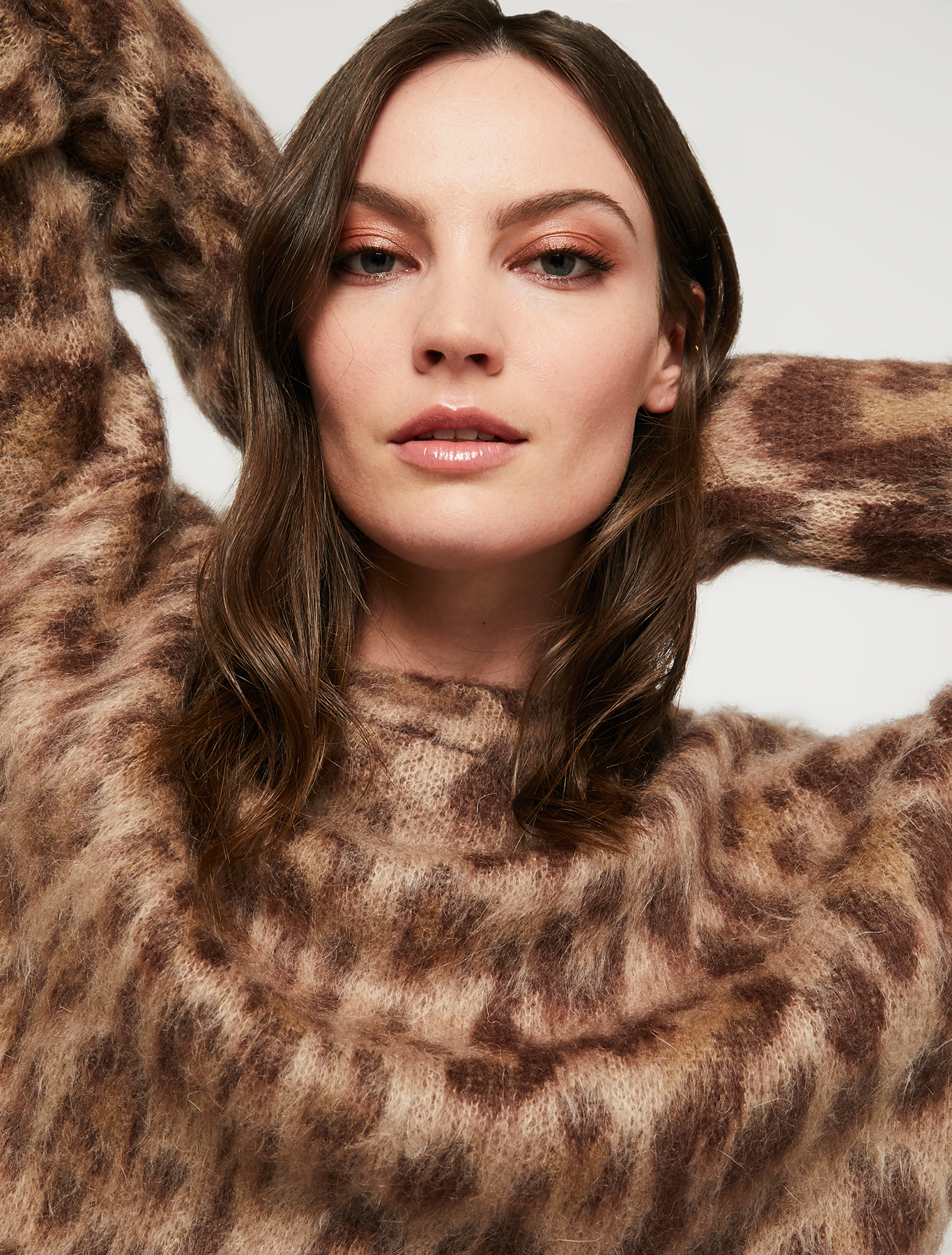Spotted jacquard pullover, dark brown | Pennyblack Spotted jacquard pullover - dark brown - pennyblack