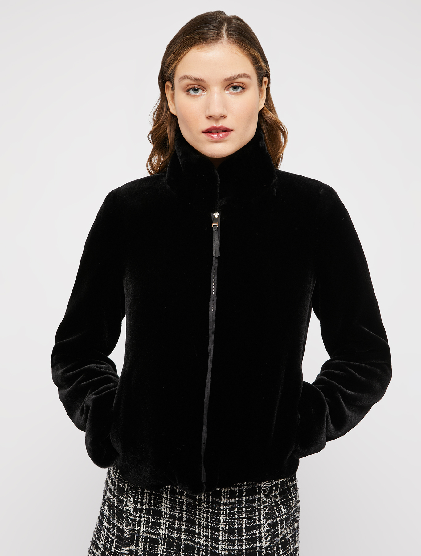 Plush jacket, black | Pennyblack Plush jacket - black - pennyblack