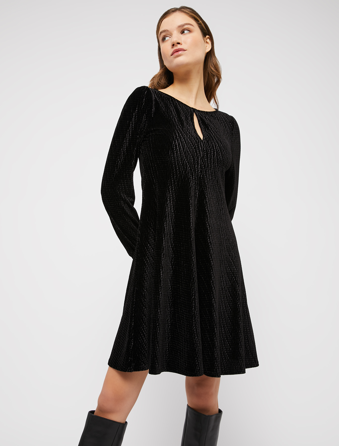 Velvet jersey dress, black | Pennyblack Velvet jersey dress - black - pennyblack