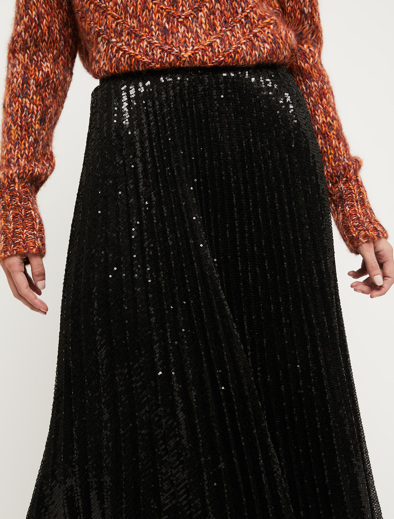 Sequinned pleated skirt, black - Pennyblack Sequinned pleated skirt - black - pennyblack
