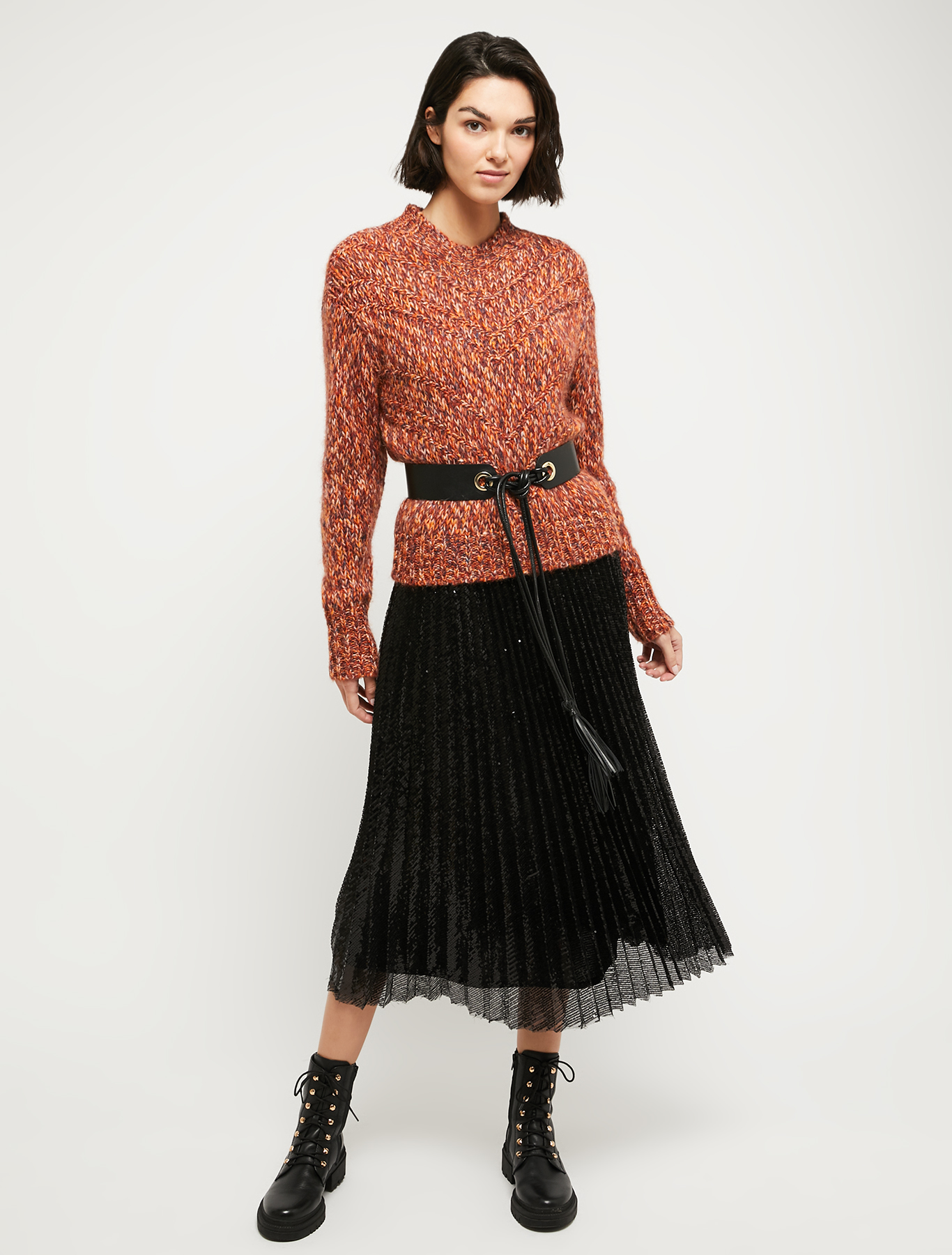Sequinned pleated skirt, black - Pennyblack Sequinned pleated skirt - black - pennyblack