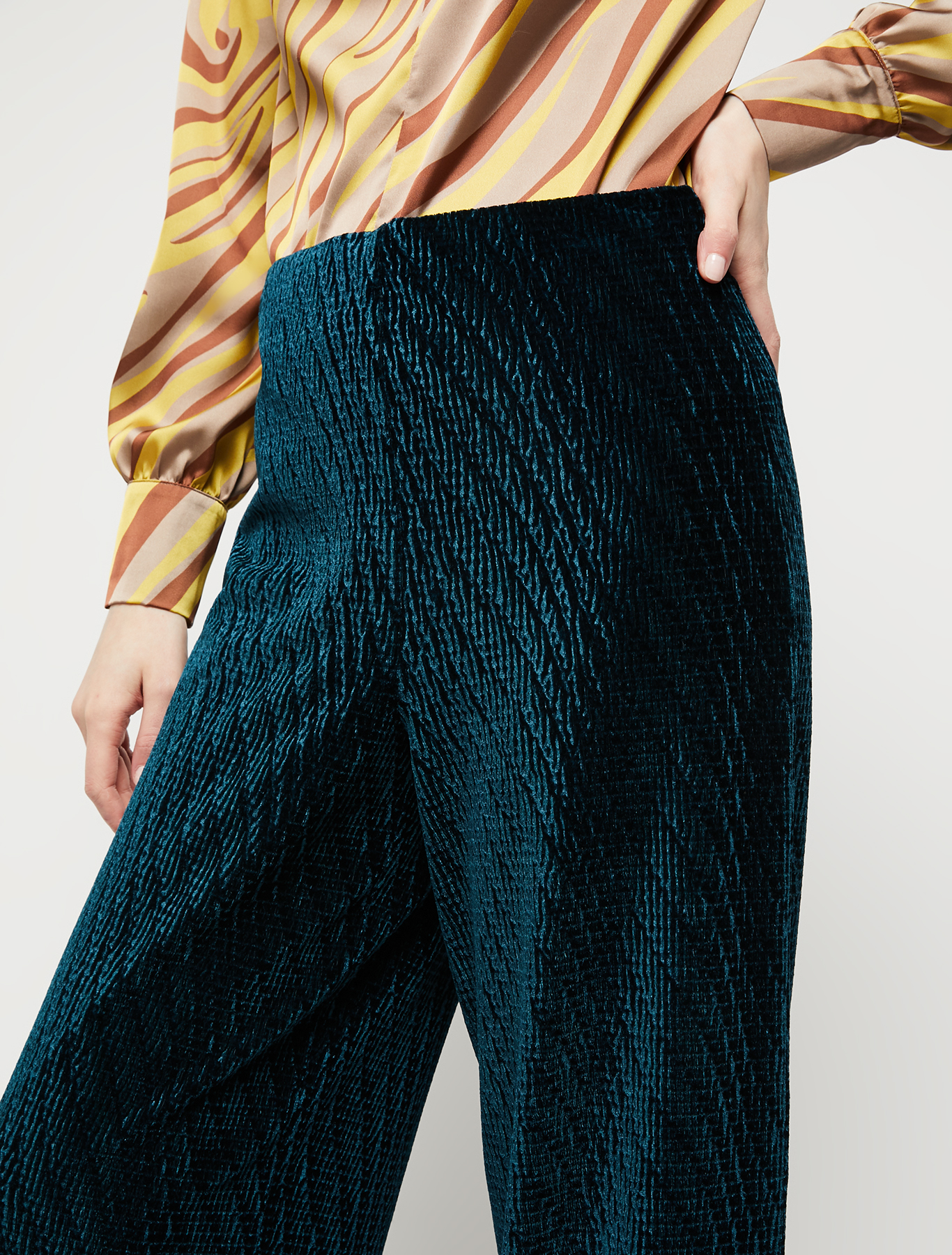 Velvet-jersey trousers, dark green | Pennyblack Velvet-jersey trousers - dark green - pennyblack