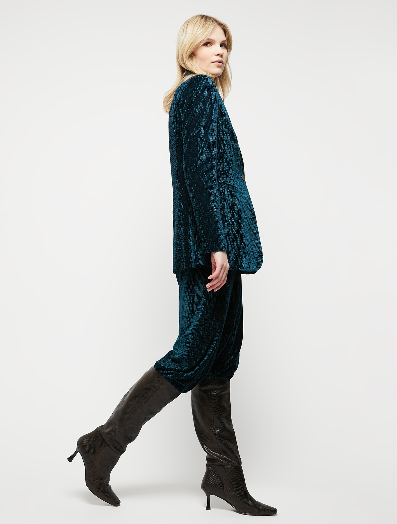 Velvet-jersey trousers, dark green | Pennyblack Velvet-jersey trousers - dark green - pennyblack