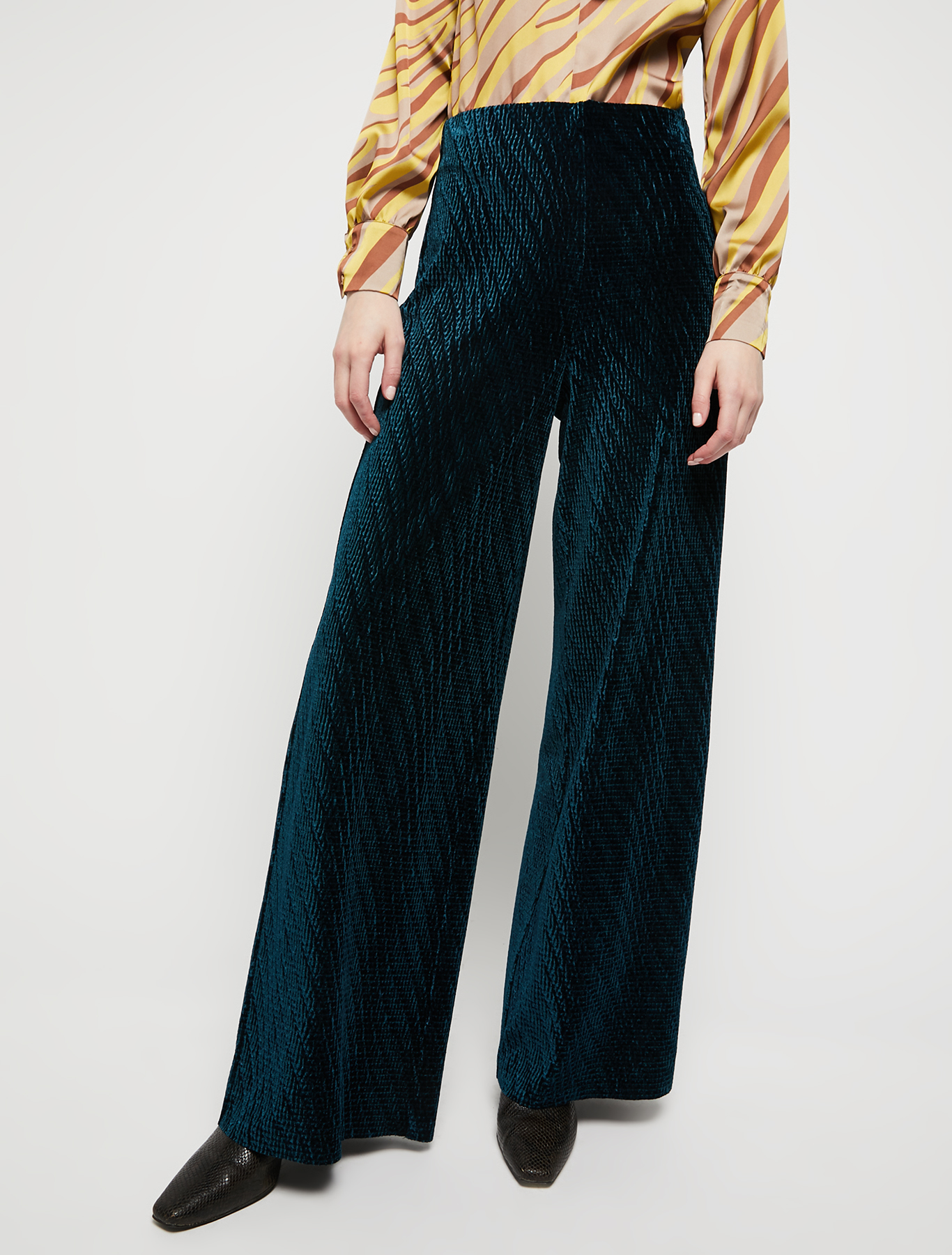 Velvet-jersey trousers, dark green | Pennyblack Velvet-jersey trousers - dark green - pennyblack