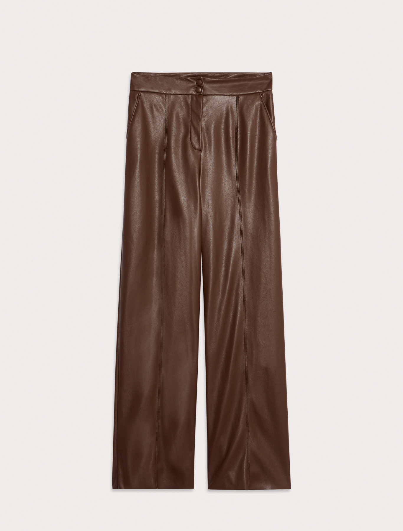 Pantaloni in jersey spalmato, marrone scuro | Pennyblack Pantaloni in jersey spalmato - marrone scuro - pennyblack