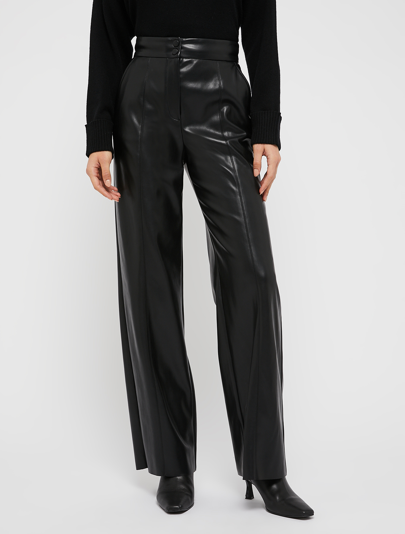 Coated jersey trousers, black | Pennyblack Coated jersey trousers - black - pennyblack