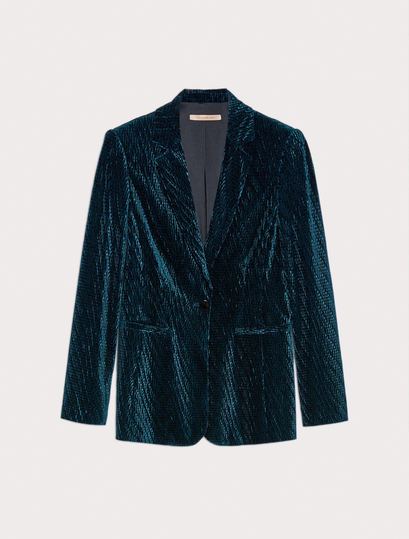 Velvet-jersey blazer, dark green | Pennyblack Velvet-jersey blazer - dark green - pennyblack