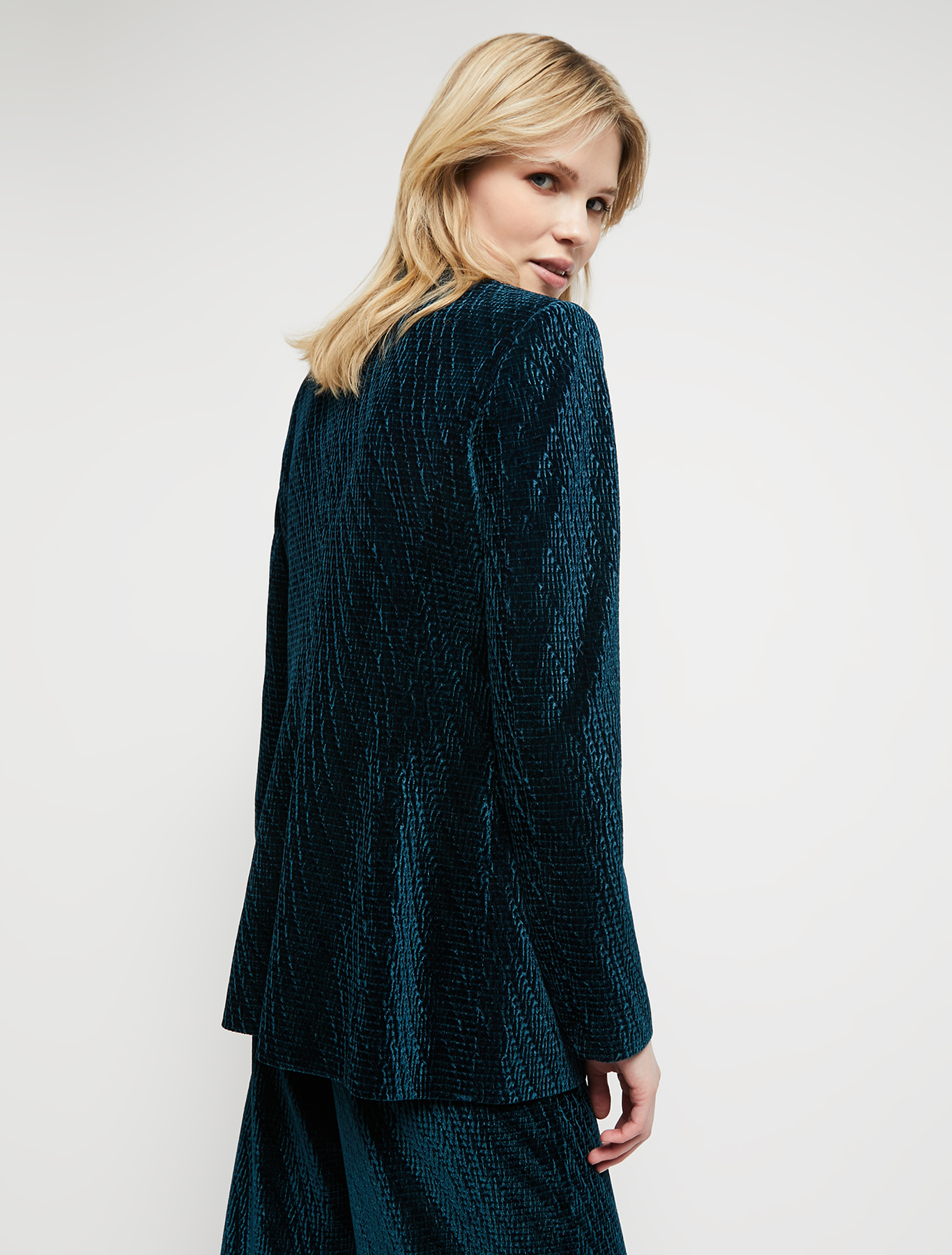 Velvet-jersey blazer, dark green | Pennyblack Velvet-jersey blazer - dark green - pennyblack