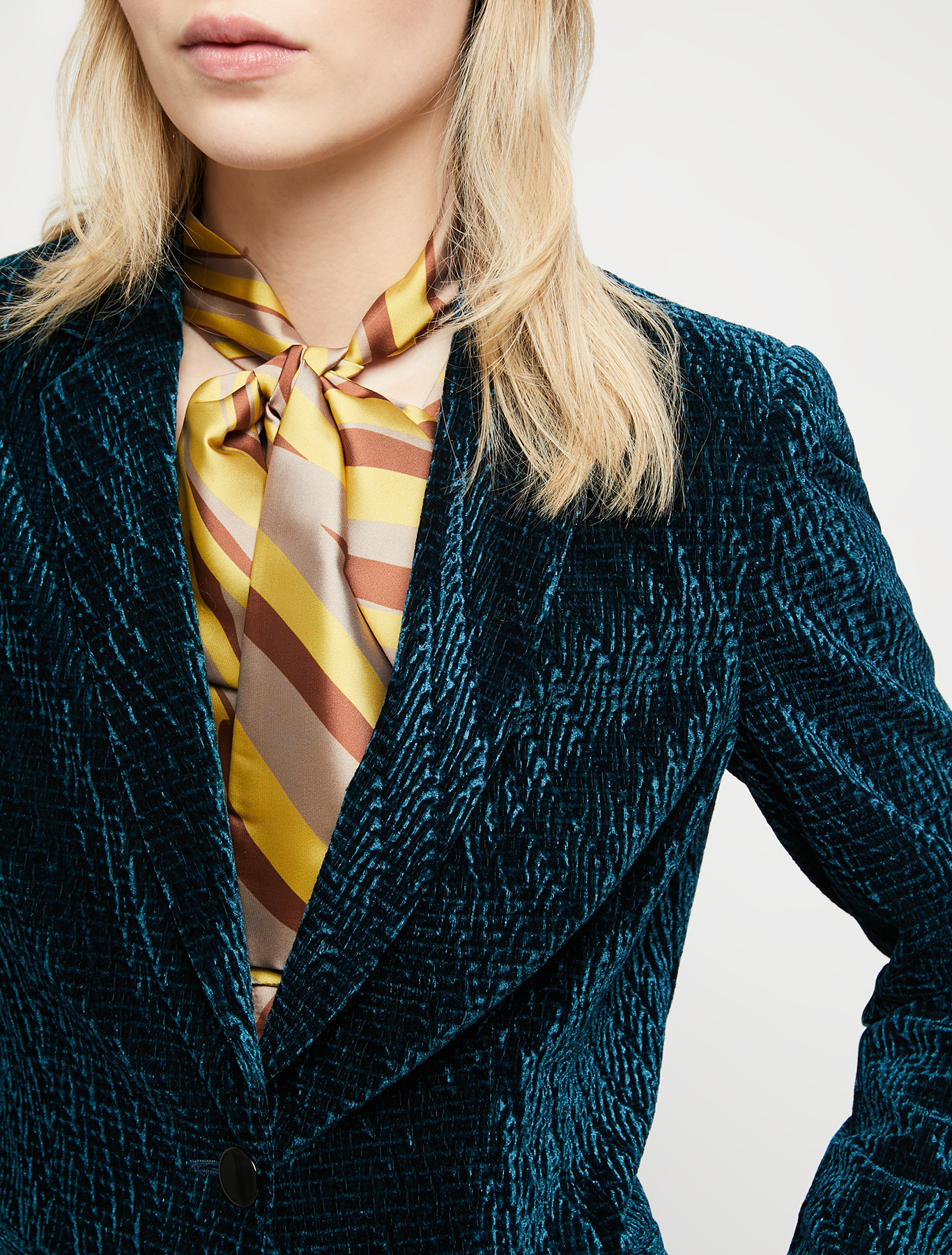 Velvet-jersey blazer, dark green | Pennyblack Velvet-jersey blazer - dark green - pennyblack