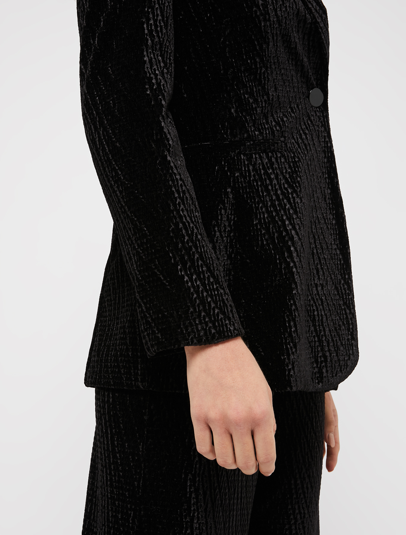 Velvet-jersey blazer, black | Pennyblack Velvet-jersey blazer - black - pennyblack