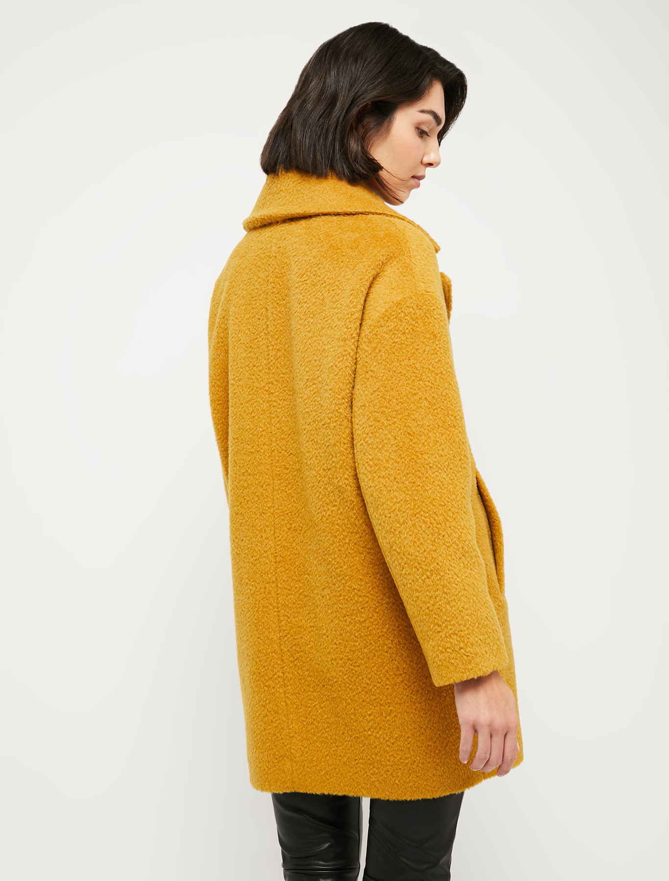 Wool and alpaca short coat, mustard | Pennyblack Wool and alpaca short coat - mustard - pennyblack