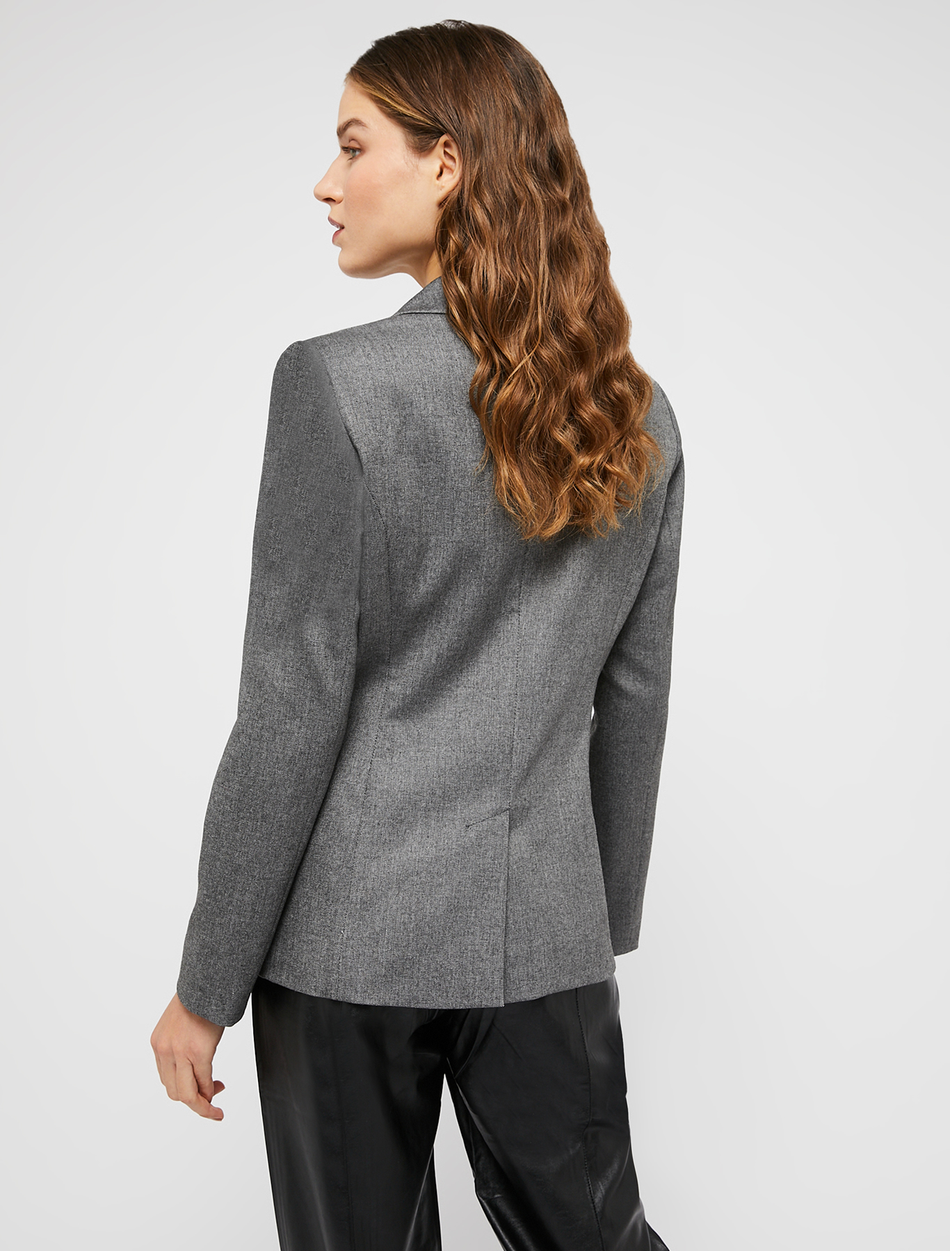 Micro-patterned slim blazer, black pattern | Pennyblack Micro-patterned slim blazer - black pattern - pennyblack