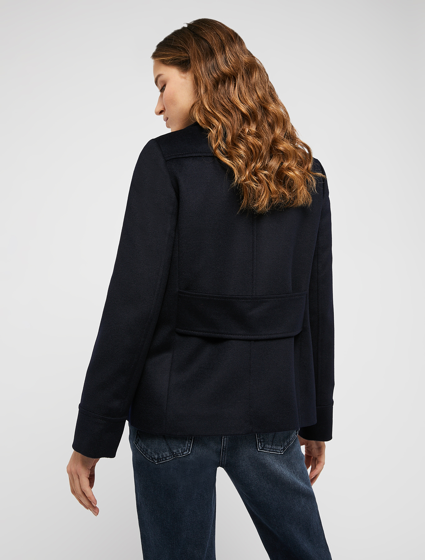 Wool drap pea coat, midnight blue | Pennyblack Wool drap pea coat - midnight blue - pennyblack