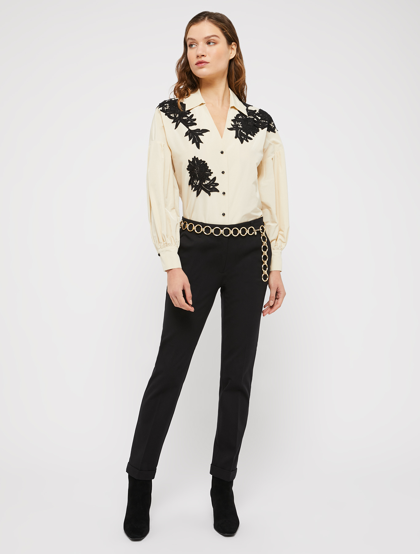Slim twill trousers, black | Pennyblack Slim twill trousers - black - pennyblack