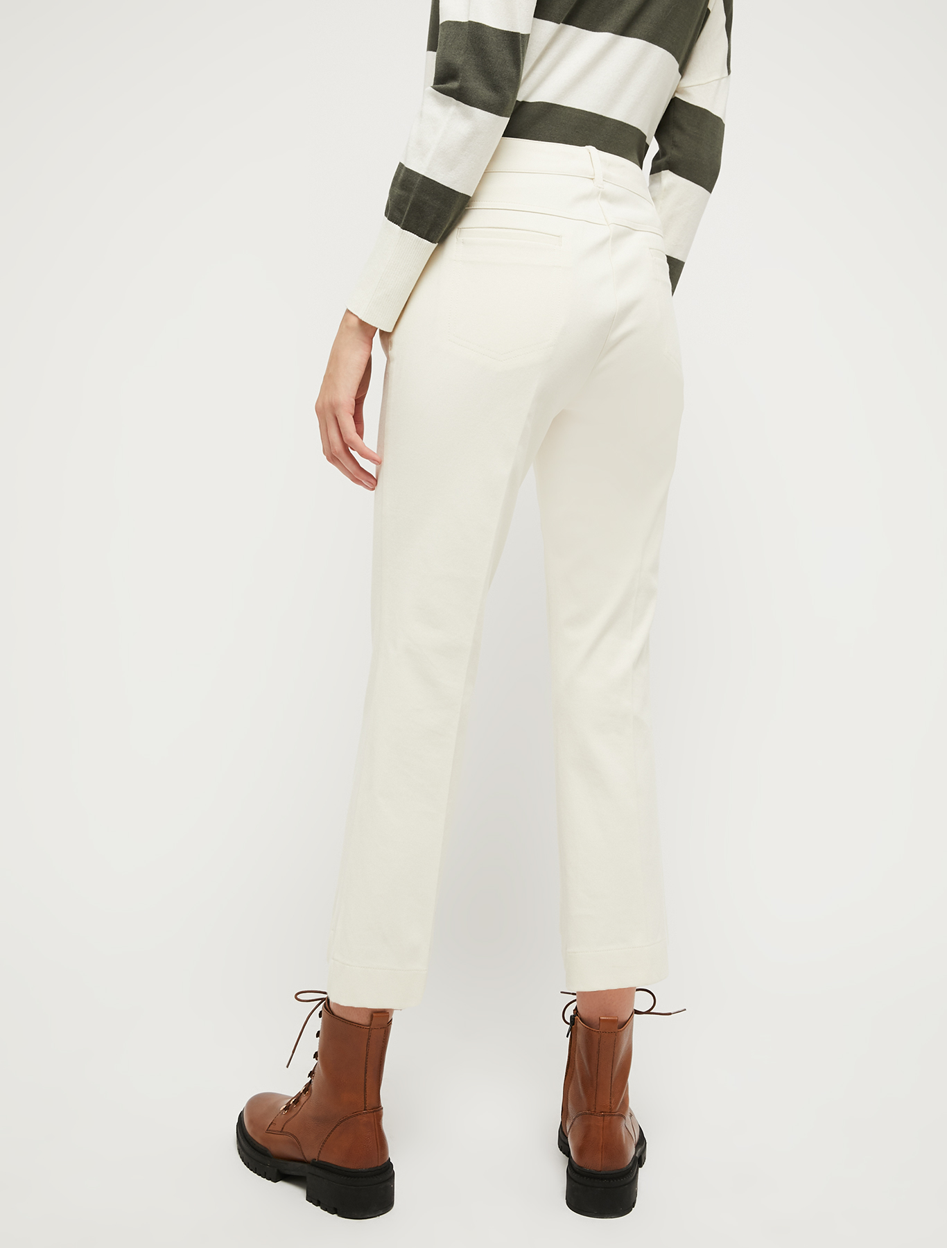 Twill kick-flare trousers, white | Pennyblack Twill kick-flare trousers - white - pennyblack