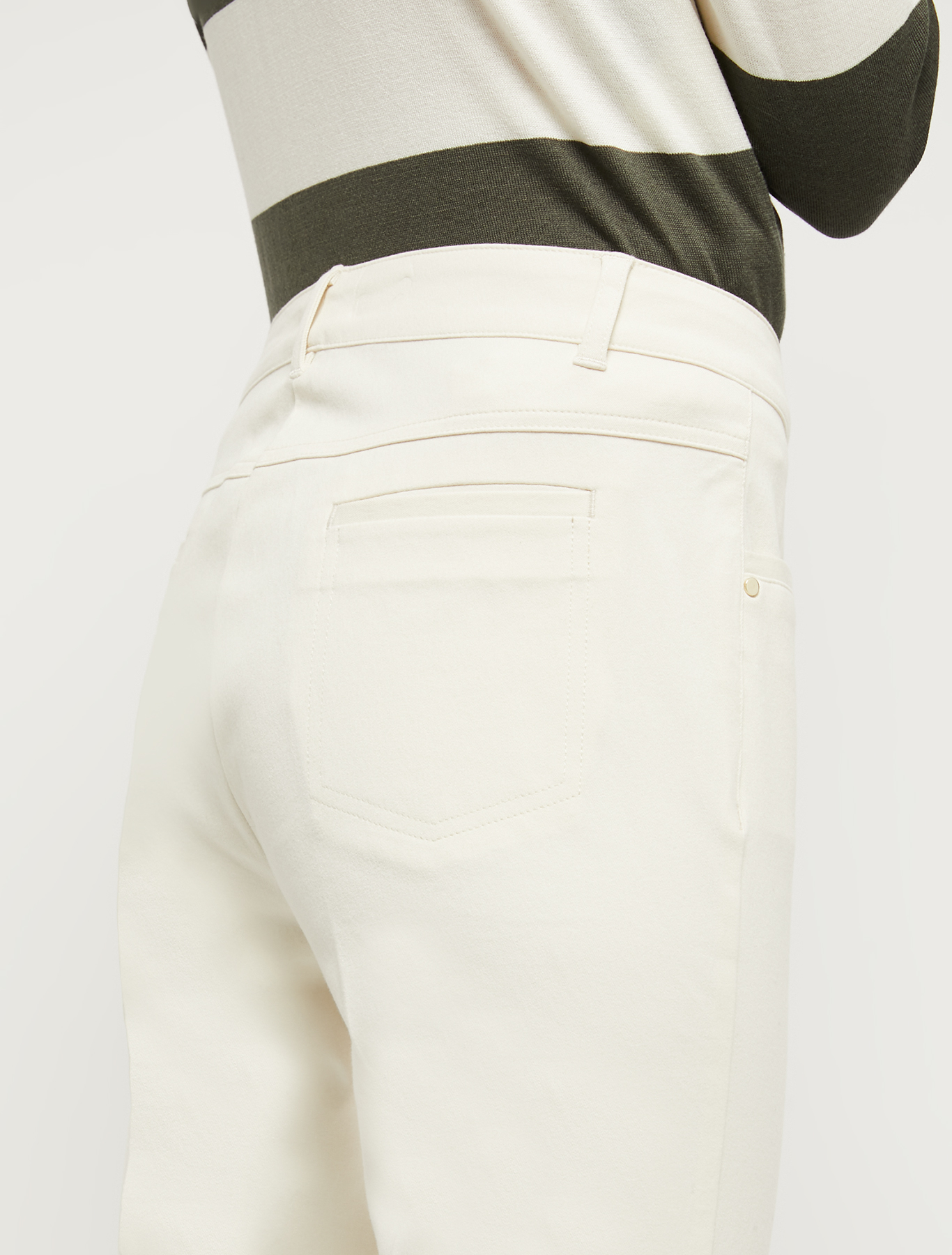 Twill kick-flare trousers, white | Pennyblack Twill kick-flare trousers - white - pennyblack