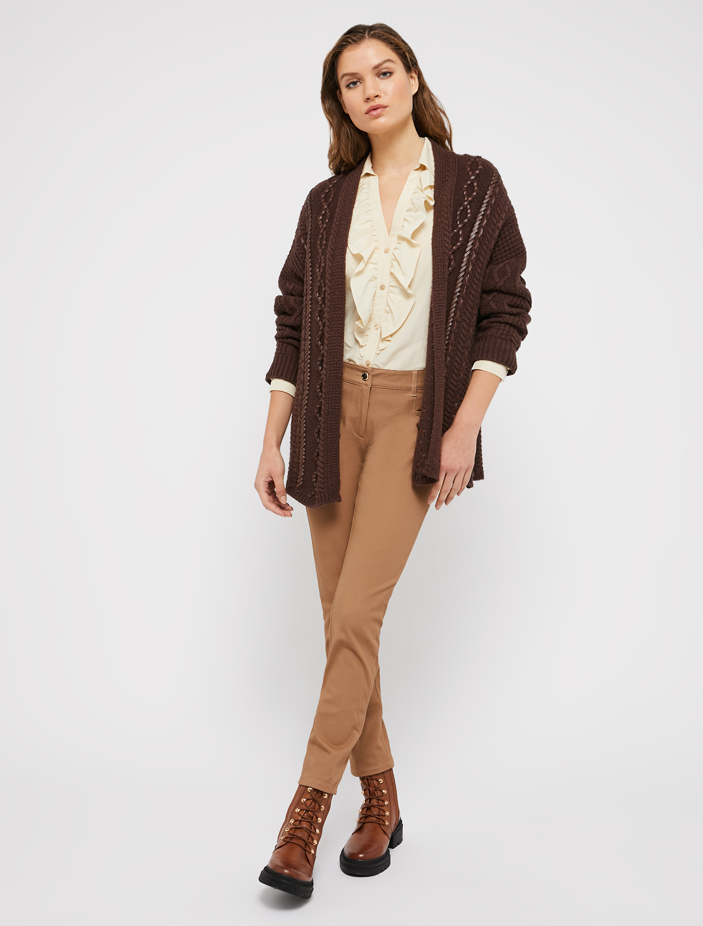 Skinny-fit twill trousers, camel | Pennyblack Skinny-fit twill trousers - camel - pennyblack
