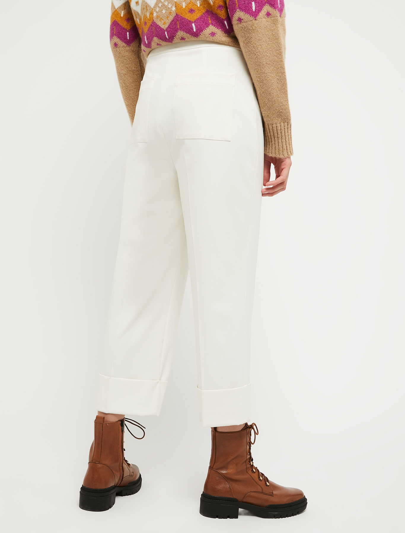 Twill cuffed trousers, white | Pennyblack Twill cuffed trousers - white - pennyblack