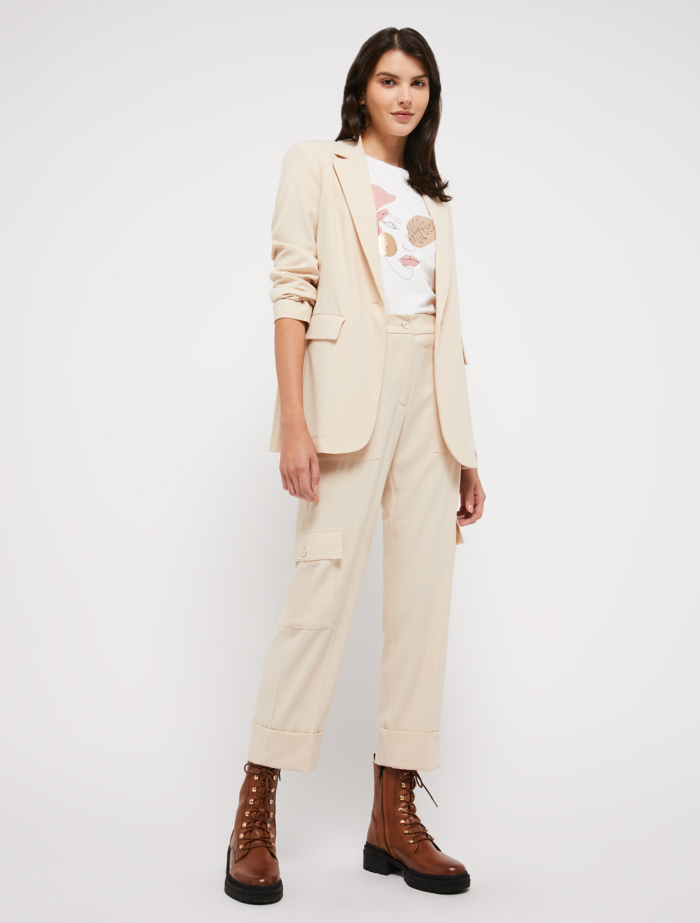 Cavalry twill cargo trousers, powder pink | Pennyblack Cavalry twill cargo trousers - powder pink - pennyblack