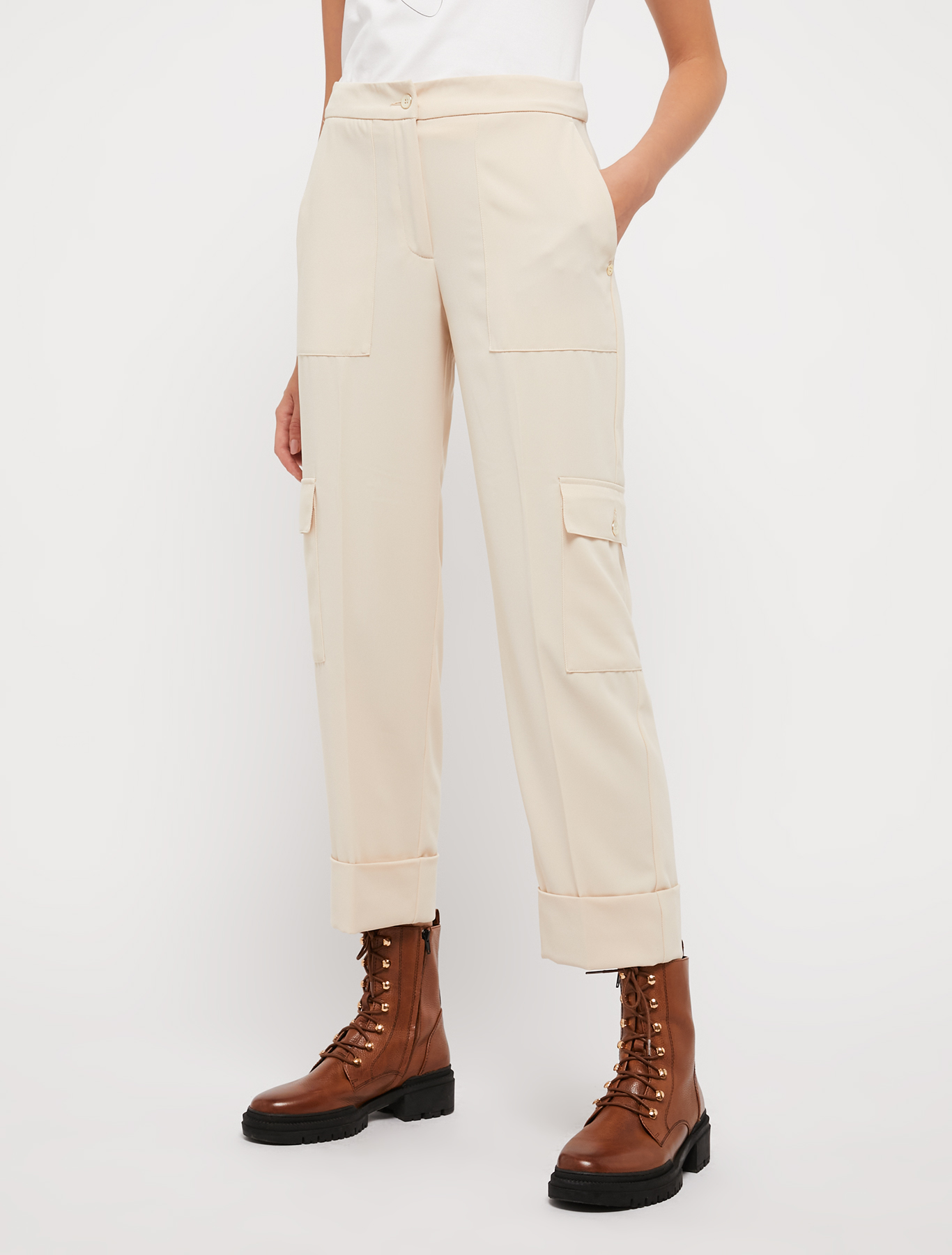 Cavalry twill cargo trousers, powder pink | Pennyblack Cavalry twill cargo trousers - powder pink - pennyblack