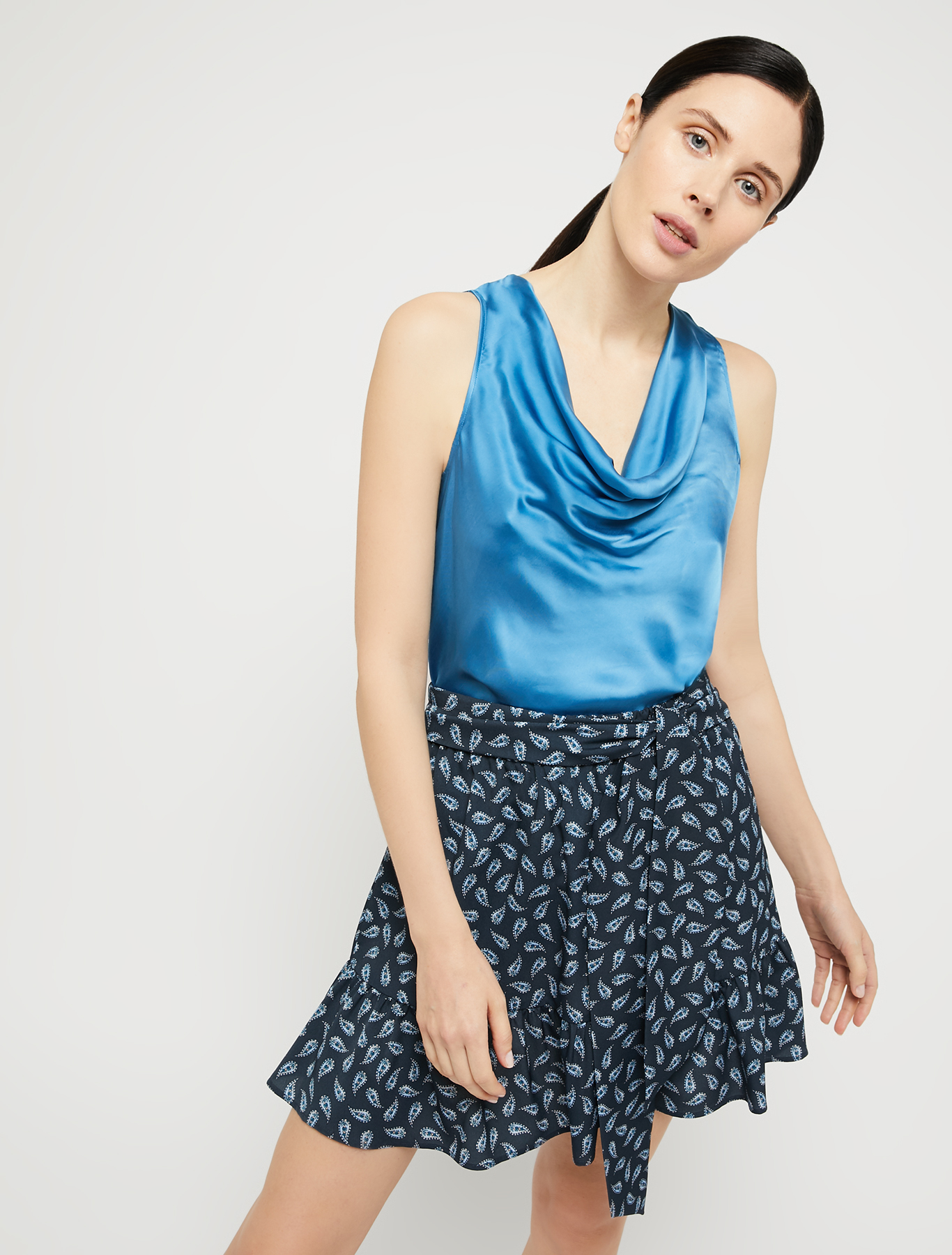 Top in raso fluido, turchese - Pennyblack Top in raso fluido - turchese - pennyblack