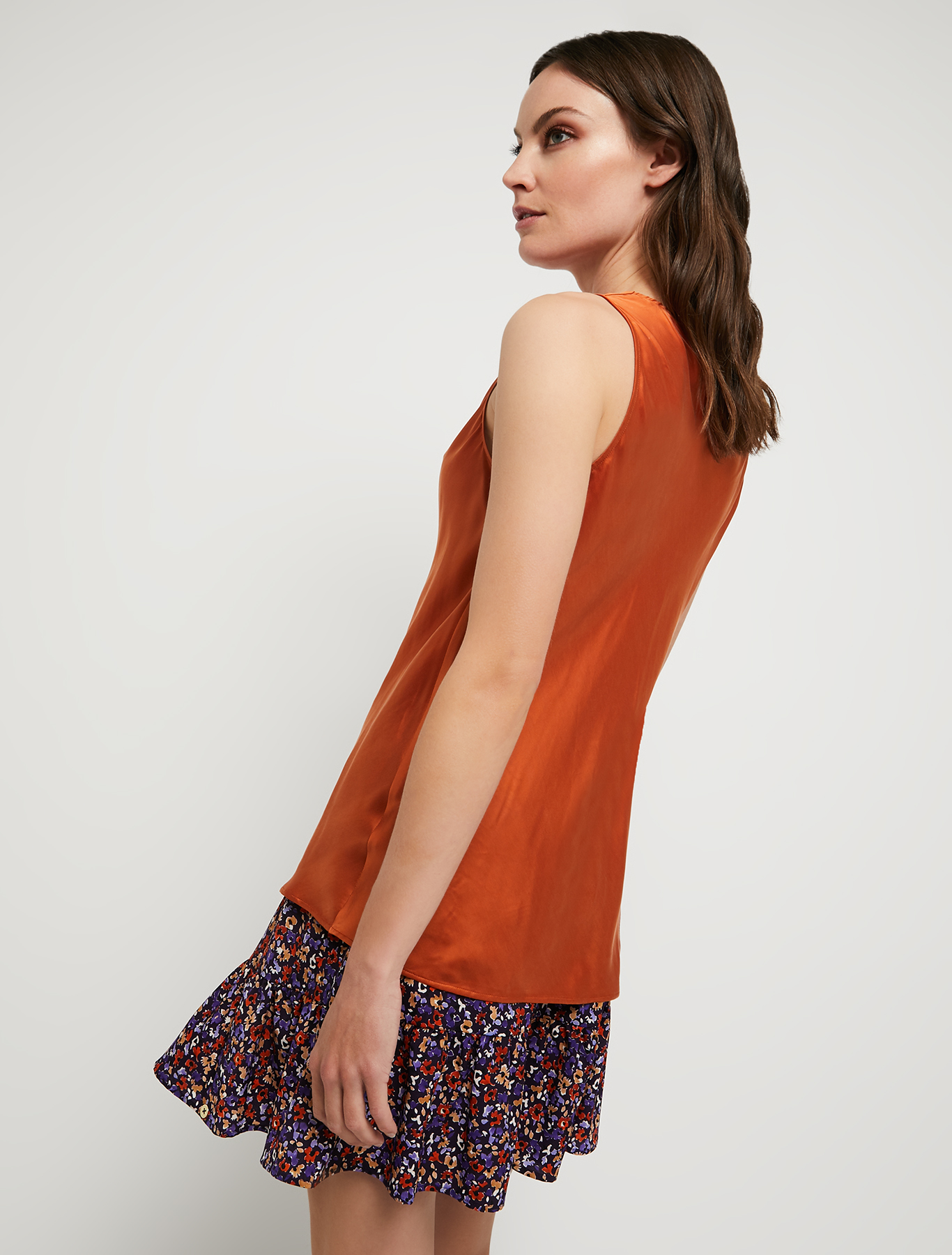 Flowing satin top, orange | Pennyblack Flowing satin top - orange - pennyblack