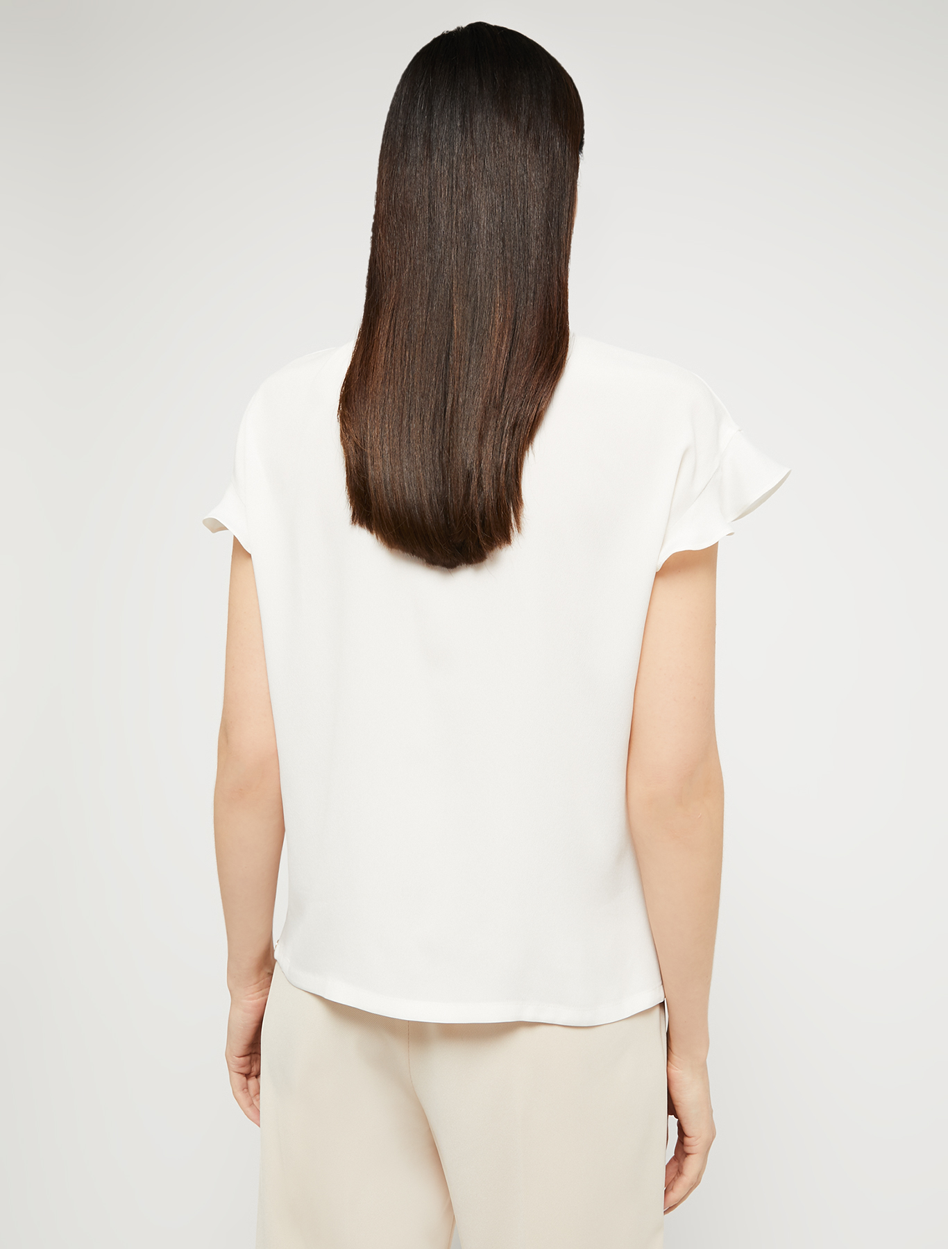 Crêpe de Chine blouse, white - Pennyblack Crêpe de Chine blouse - white - pennyblack
