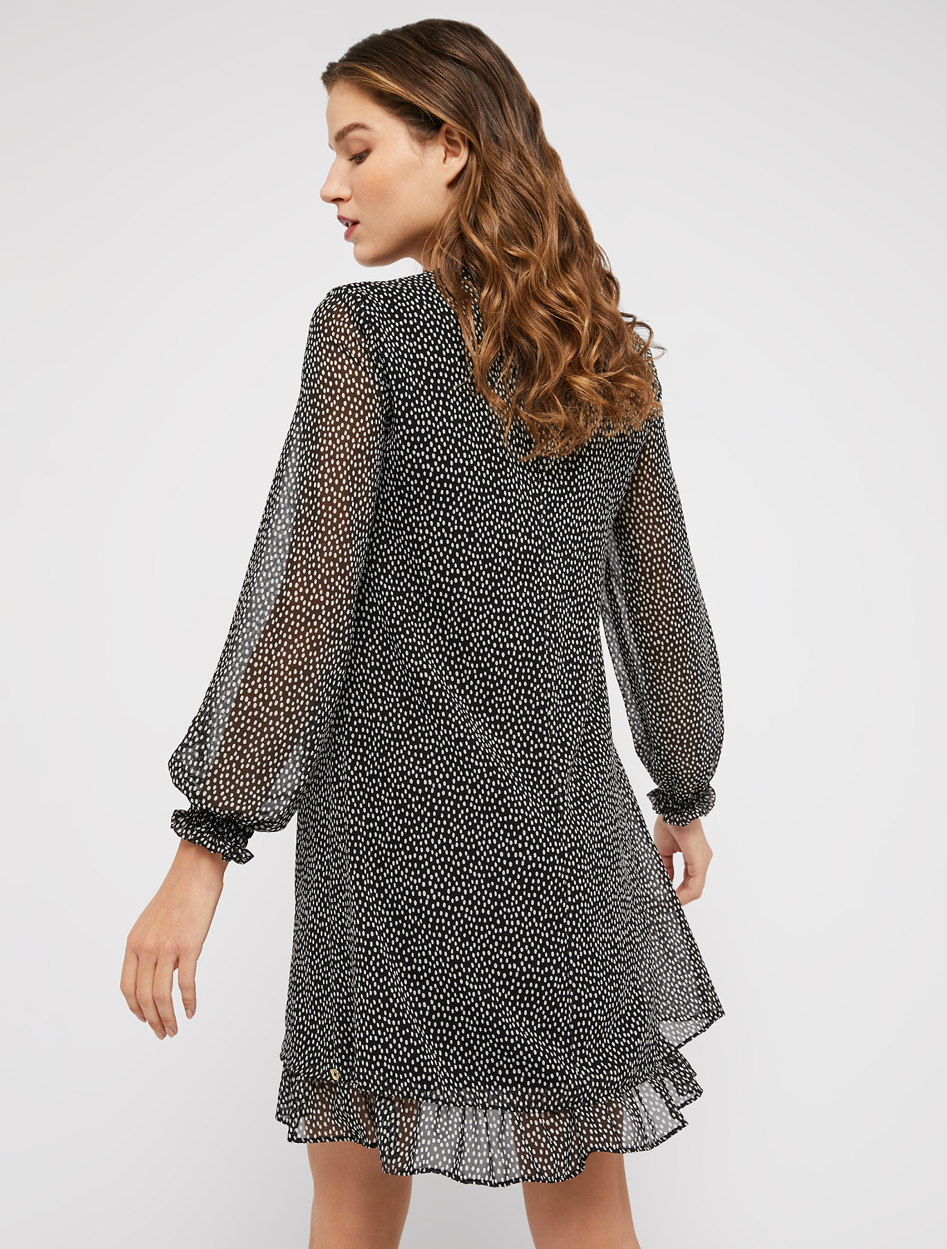 Georgette A-line dress, black pattern | Pennyblack Georgette A-line dress - black pattern - pennyblack