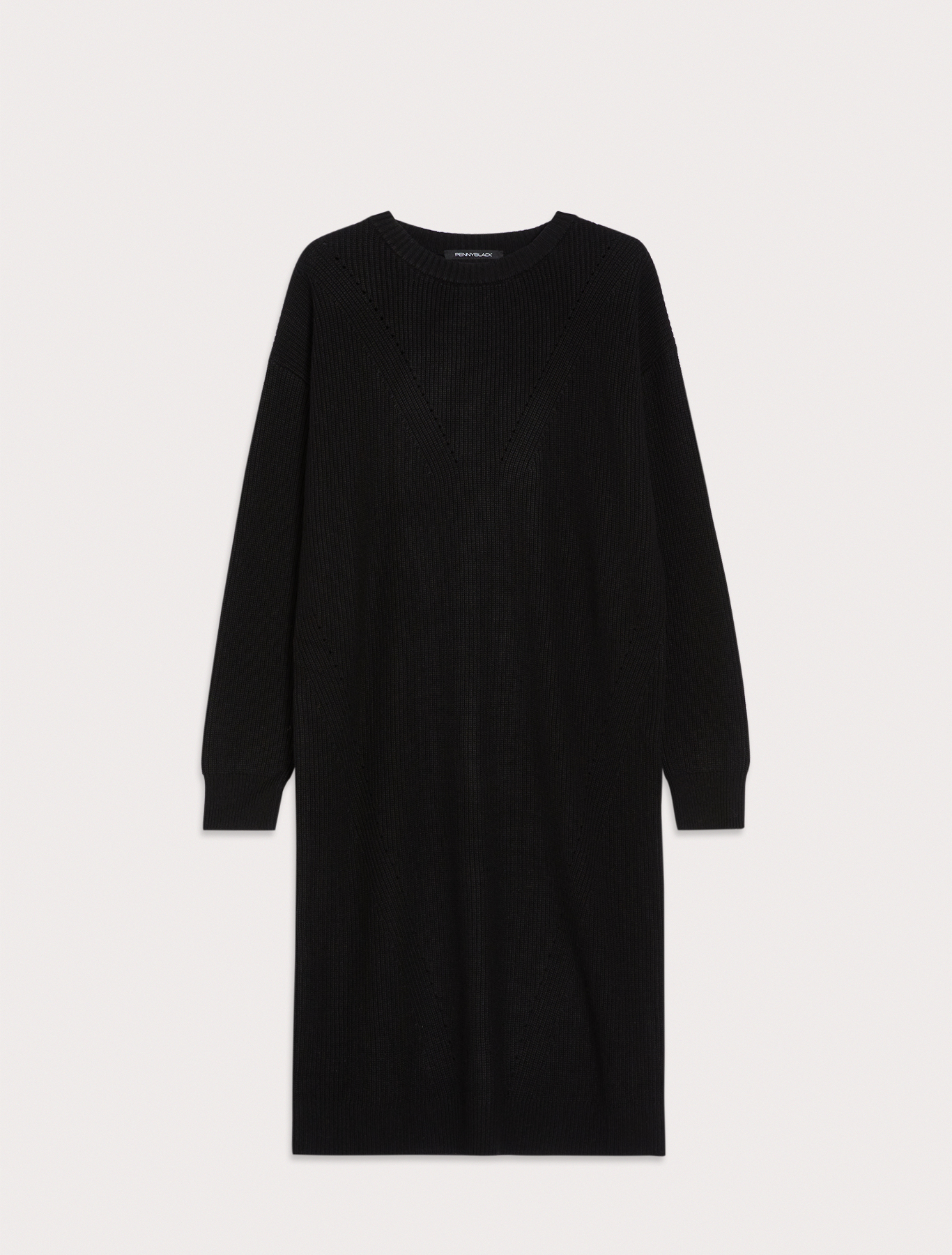 Rib-knit midi dress, black | Pennyblack Rib-knit midi dress - black - pennyblack