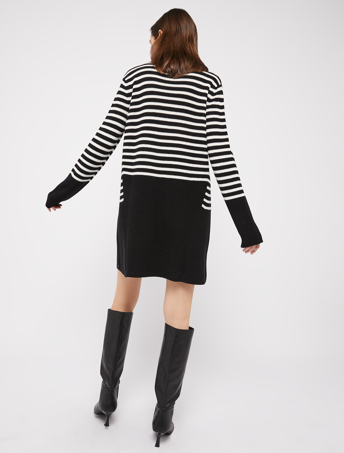 Striped knit dress, black | Pennyblack Striped knit dress - black - pennyblack