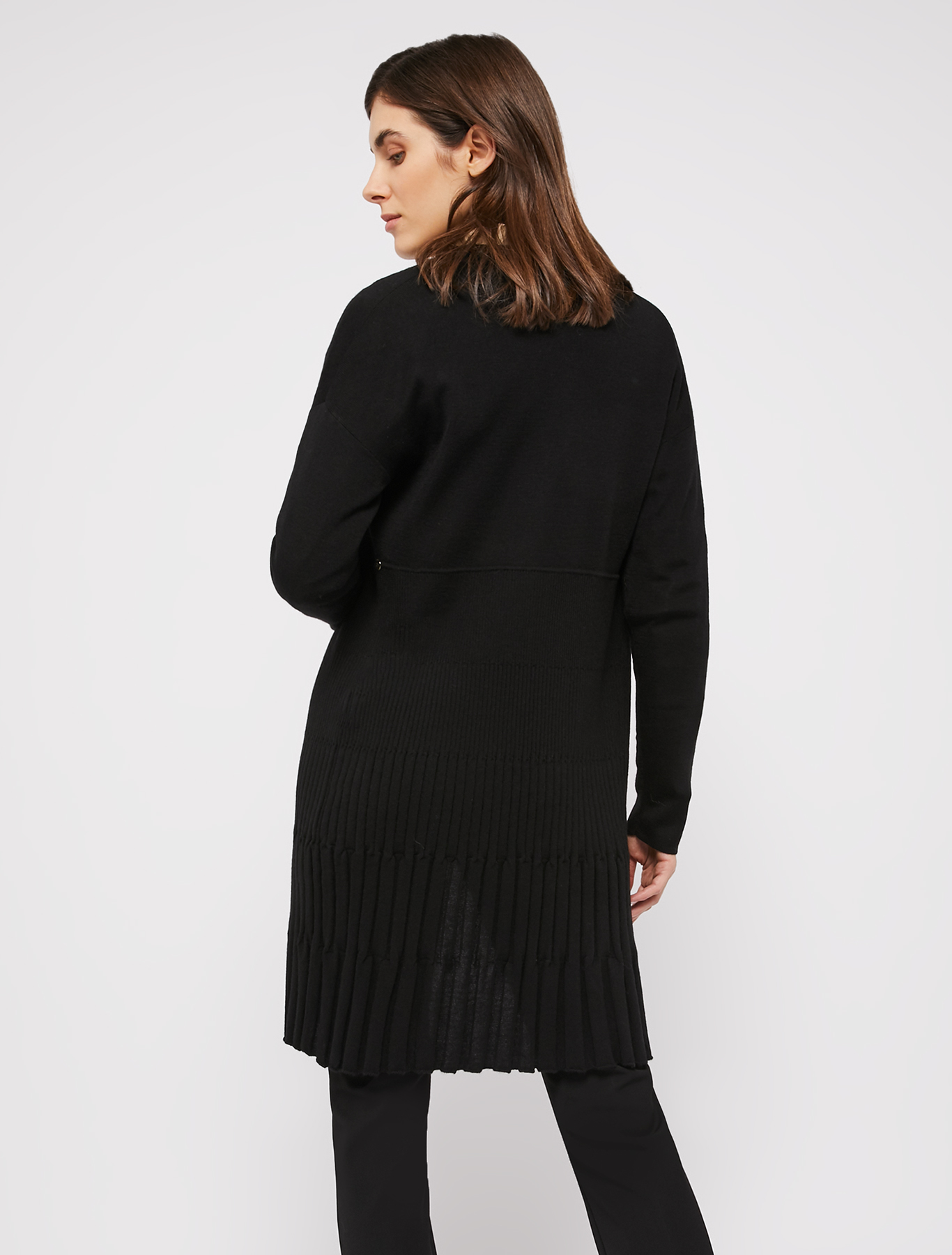 Mixed-rib cardigan, black | Pennyblack Mixed-rib cardigan - black - pennyblack