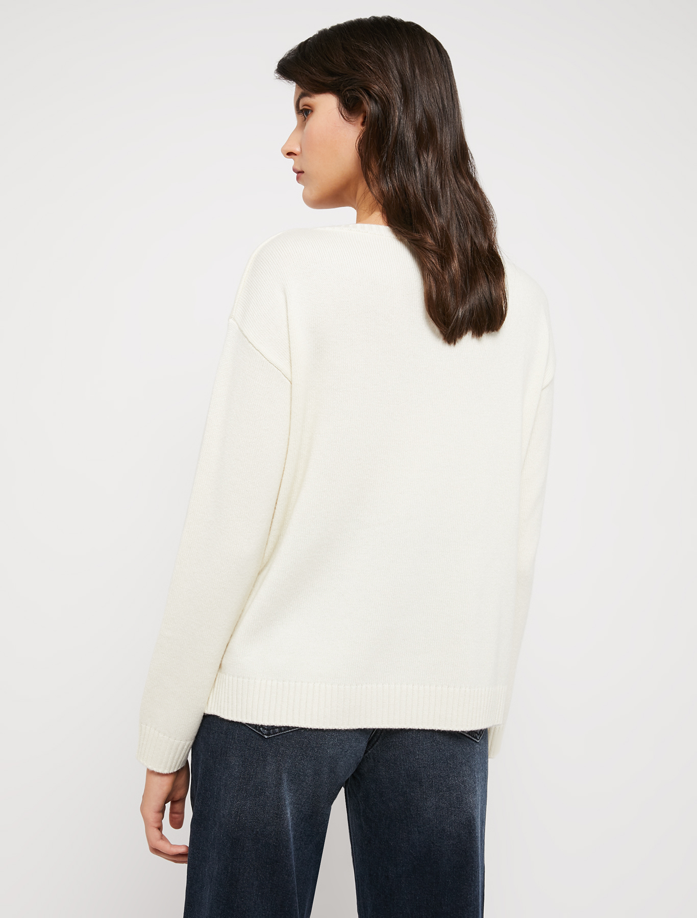 Jumper with asymmetric buttons, white | Pennyblack Jumper with asymmetric buttons - white - pennyblack