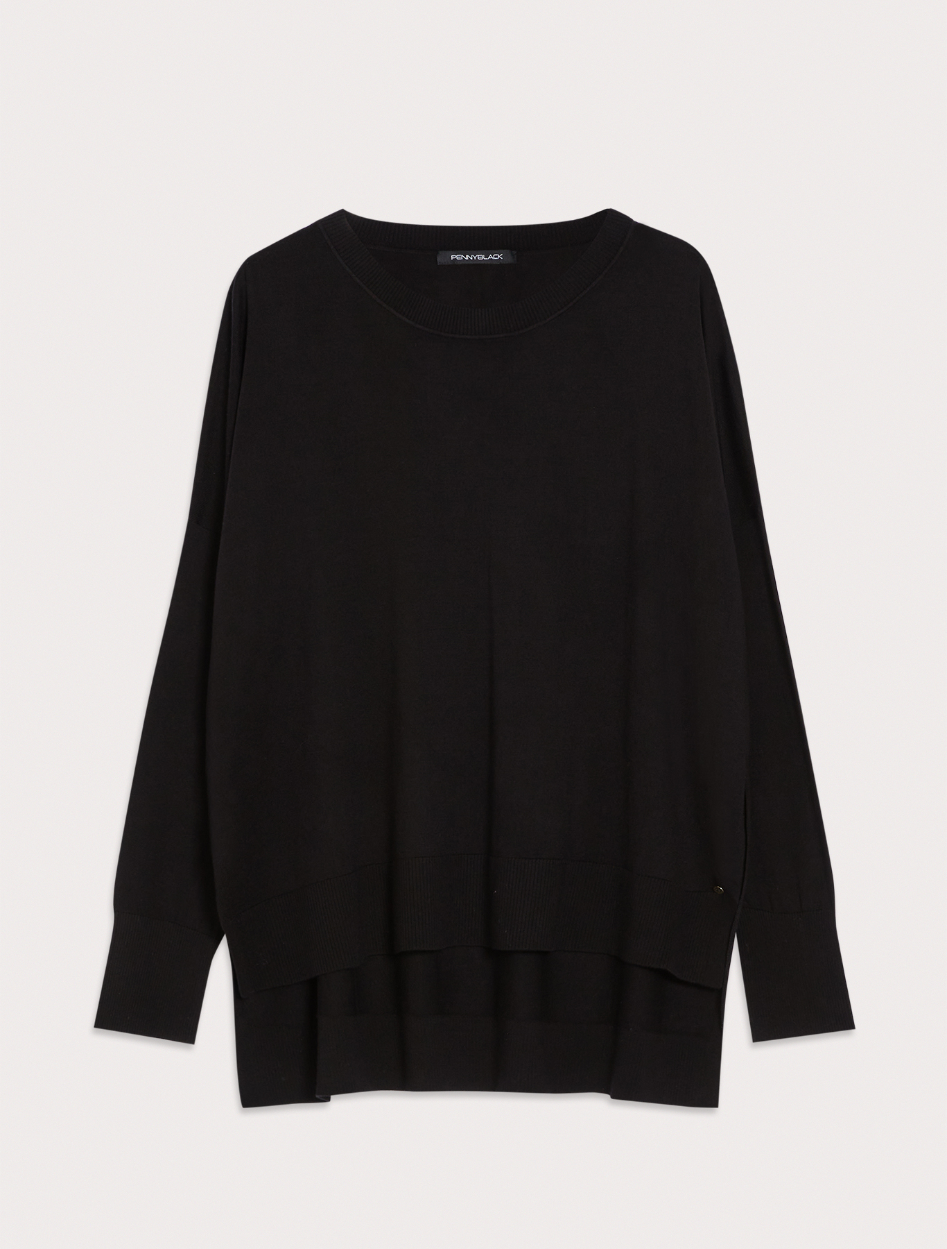 Cotton and silk jumper, black | Pennyblack Cotton and silk jumper - black - pennyblack