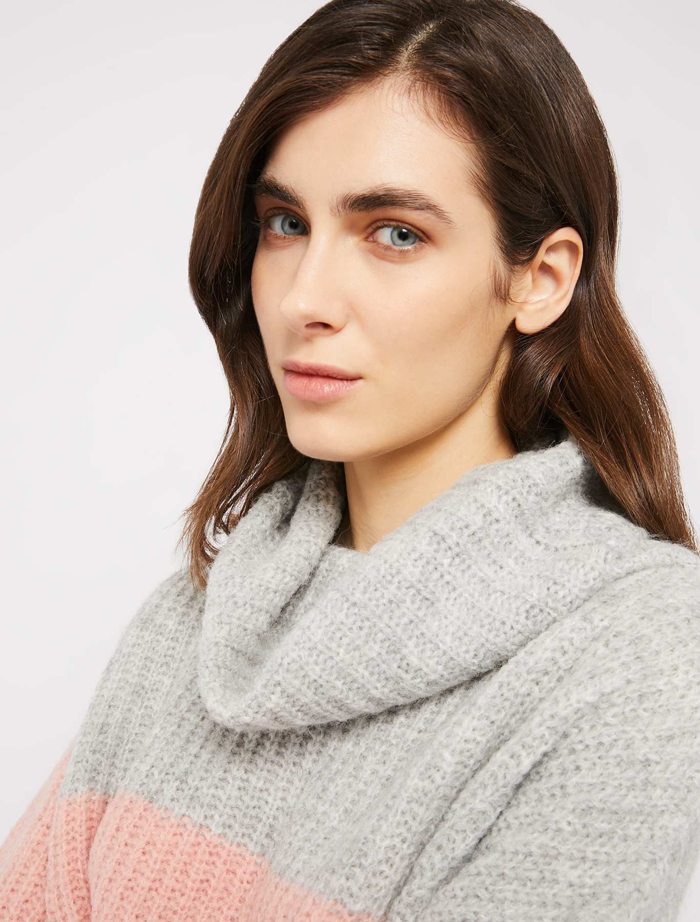 Two-toned English ribbed pullover, pink | Pennyblack Two-toned English ribbed pullover - pink - pennyblack