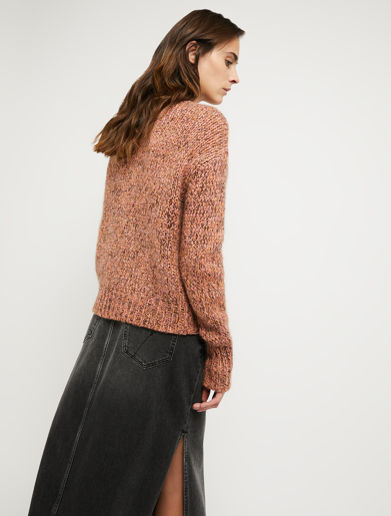 Mouliné patterned pullover, hazelnut pattern | Pennyblack Mouliné patterned pullover - hazelnut pattern - pennyblack
