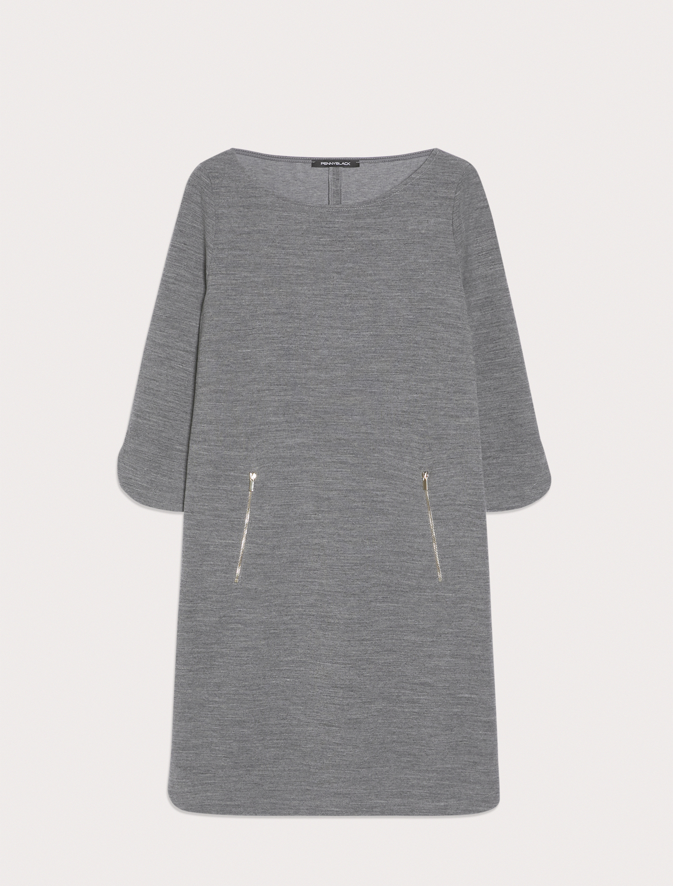 Tunic dress in warm jersey, medium grey | Pennyblack Tunic dress in warm jersey - medium grey - pennyblack