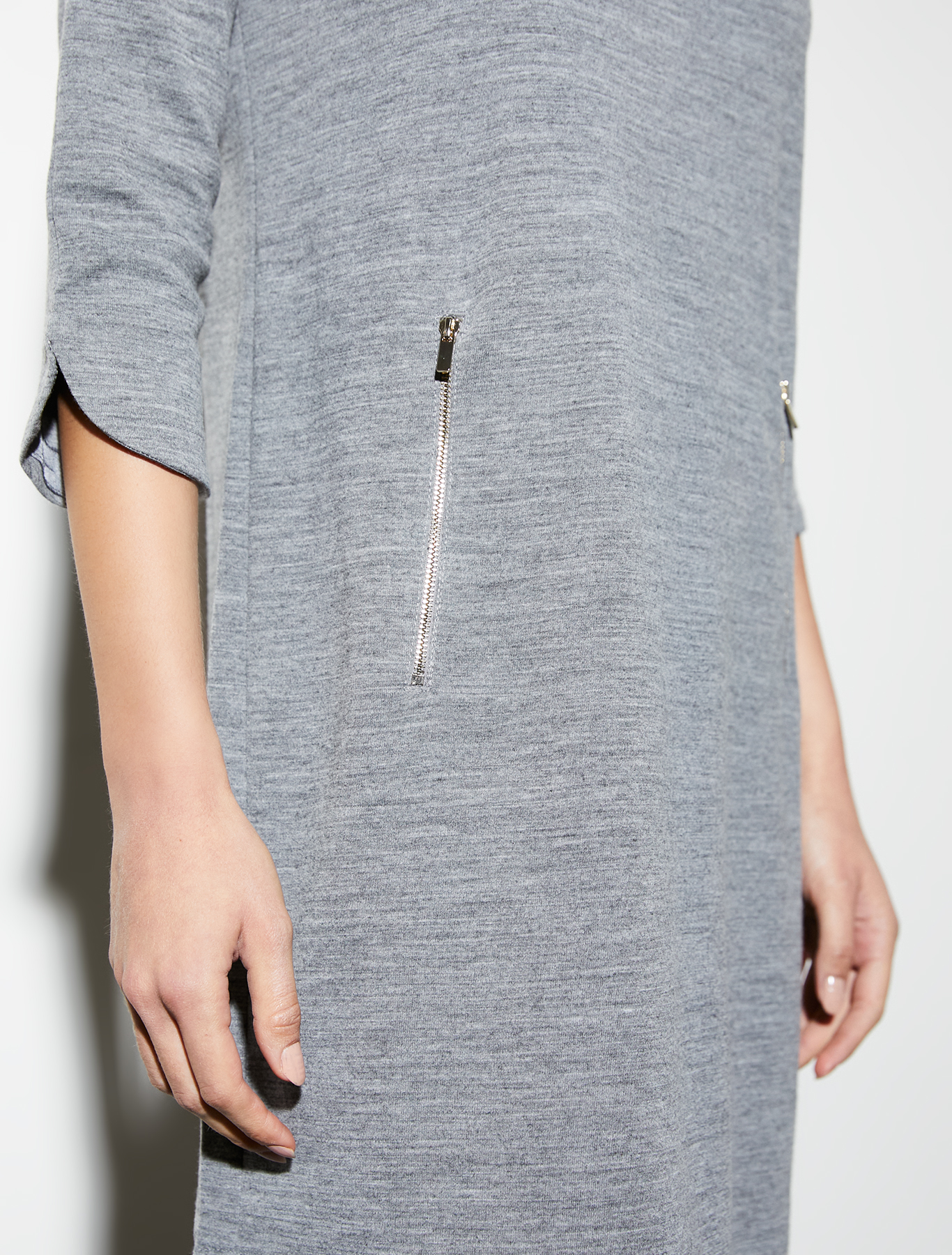 Tunic dress in warm jersey, medium grey | Pennyblack Tunic dress in warm jersey - medium grey - pennyblack