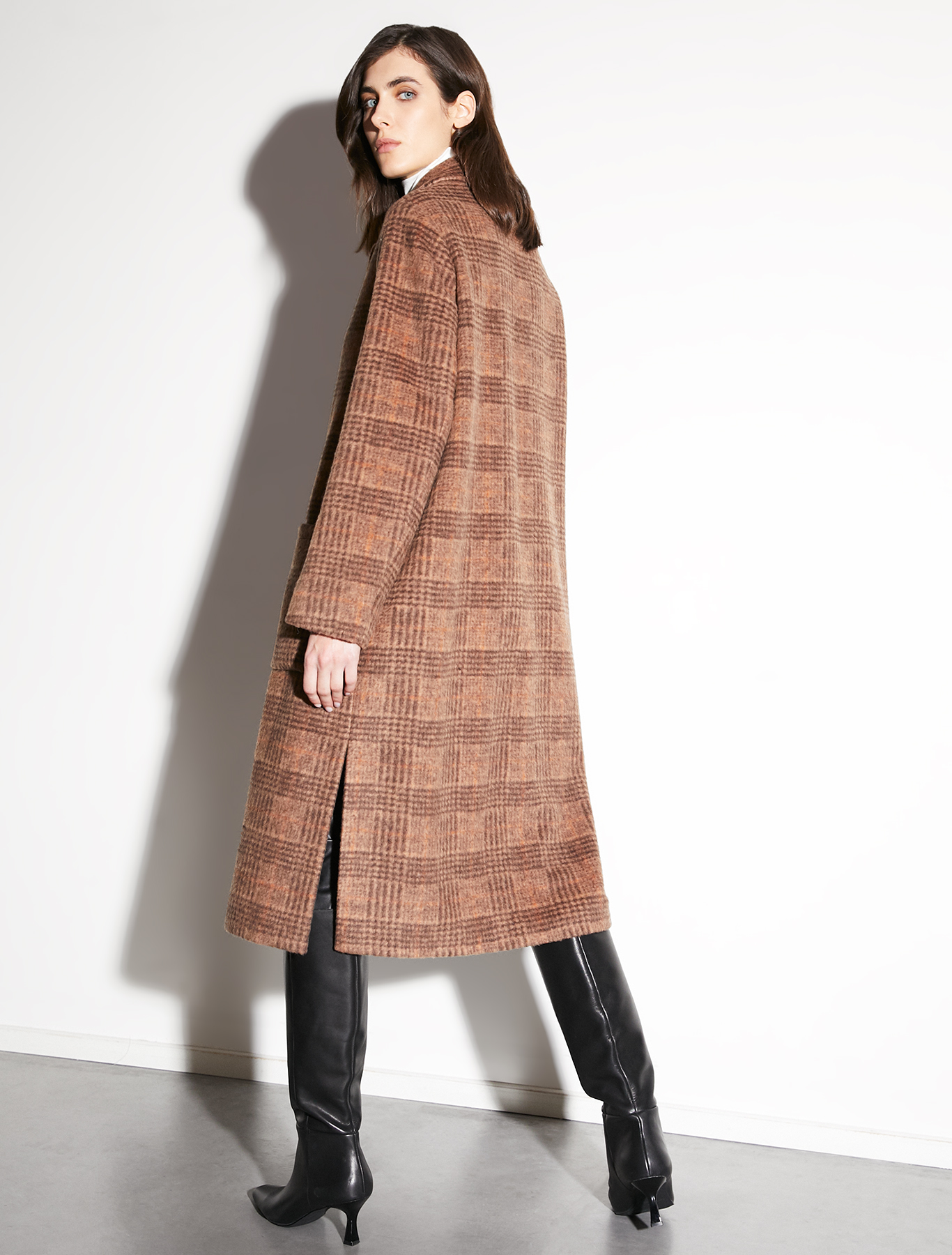 Jacquard jersey coat, camel pattern | Pennyblack Jacquard jersey coat - camel pattern - pennyblack