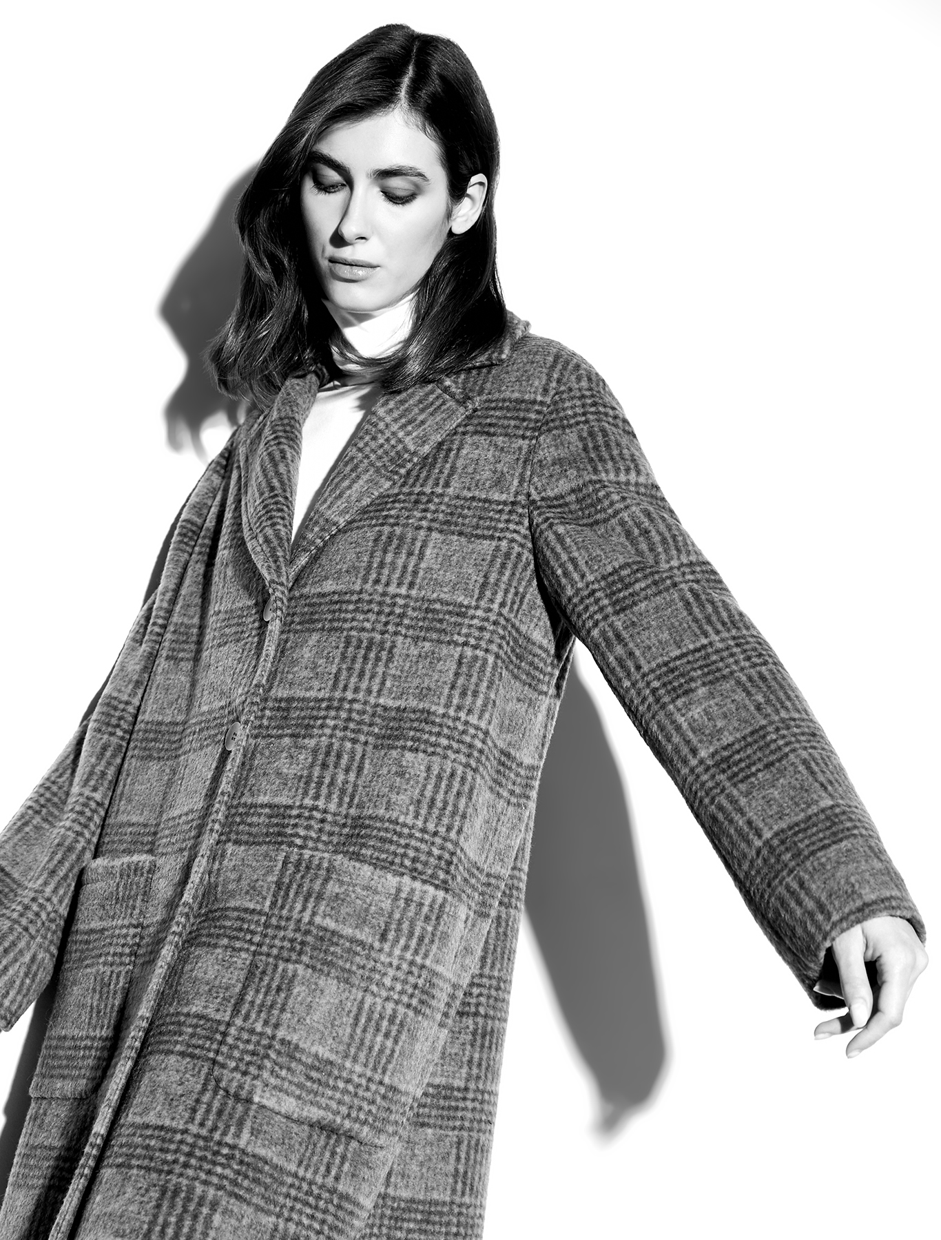 Jacquard jersey coat, camel pattern | Pennyblack Jacquard jersey coat - camel pattern - pennyblack