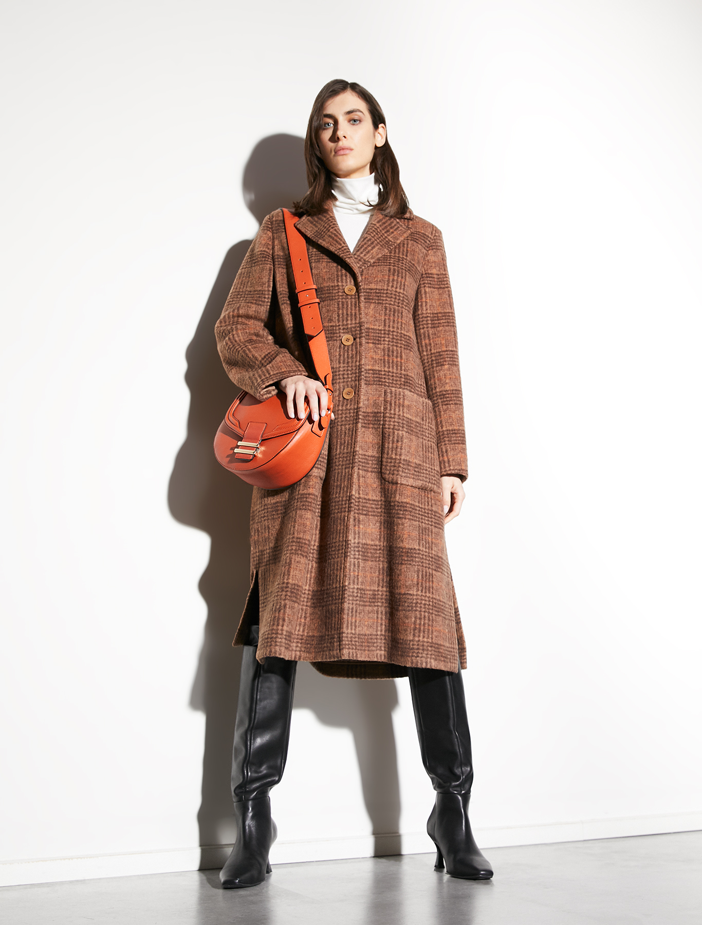 Jacquard jersey coat, camel pattern | Pennyblack Jacquard jersey coat - camel pattern - pennyblack