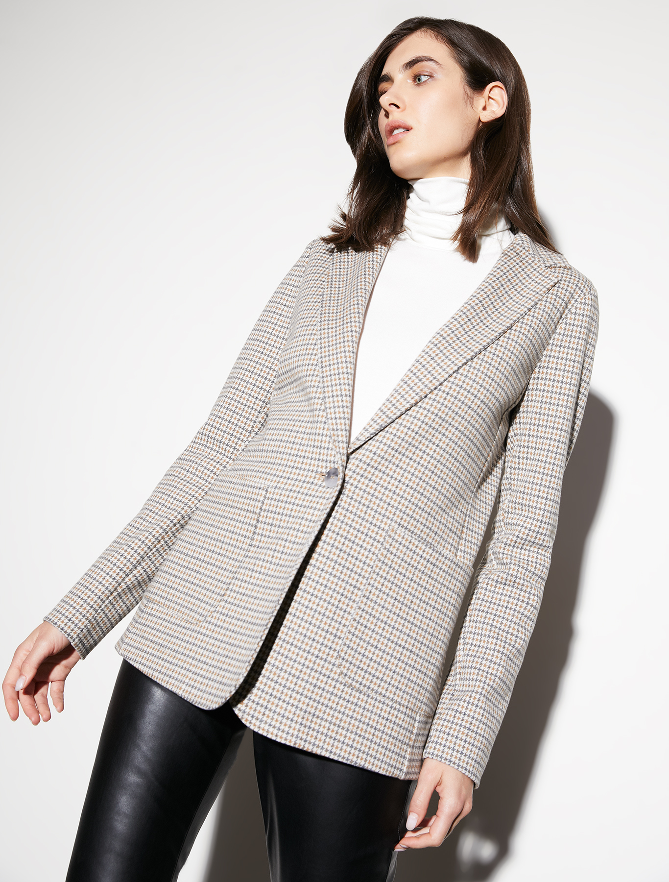 Jacquard jersey blazer, medium grey pattern | Pennyblack Jacquard jersey blazer - medium grey pattern - pennyblack