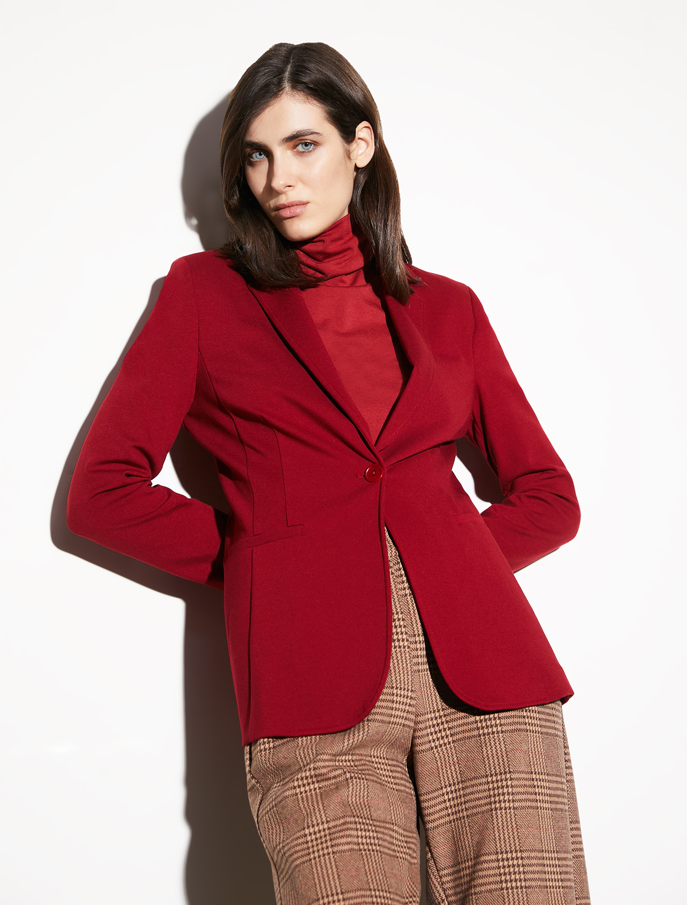 Slim jersey blazer, red | Pennyblack Slim jersey blazer - red - pennyblack