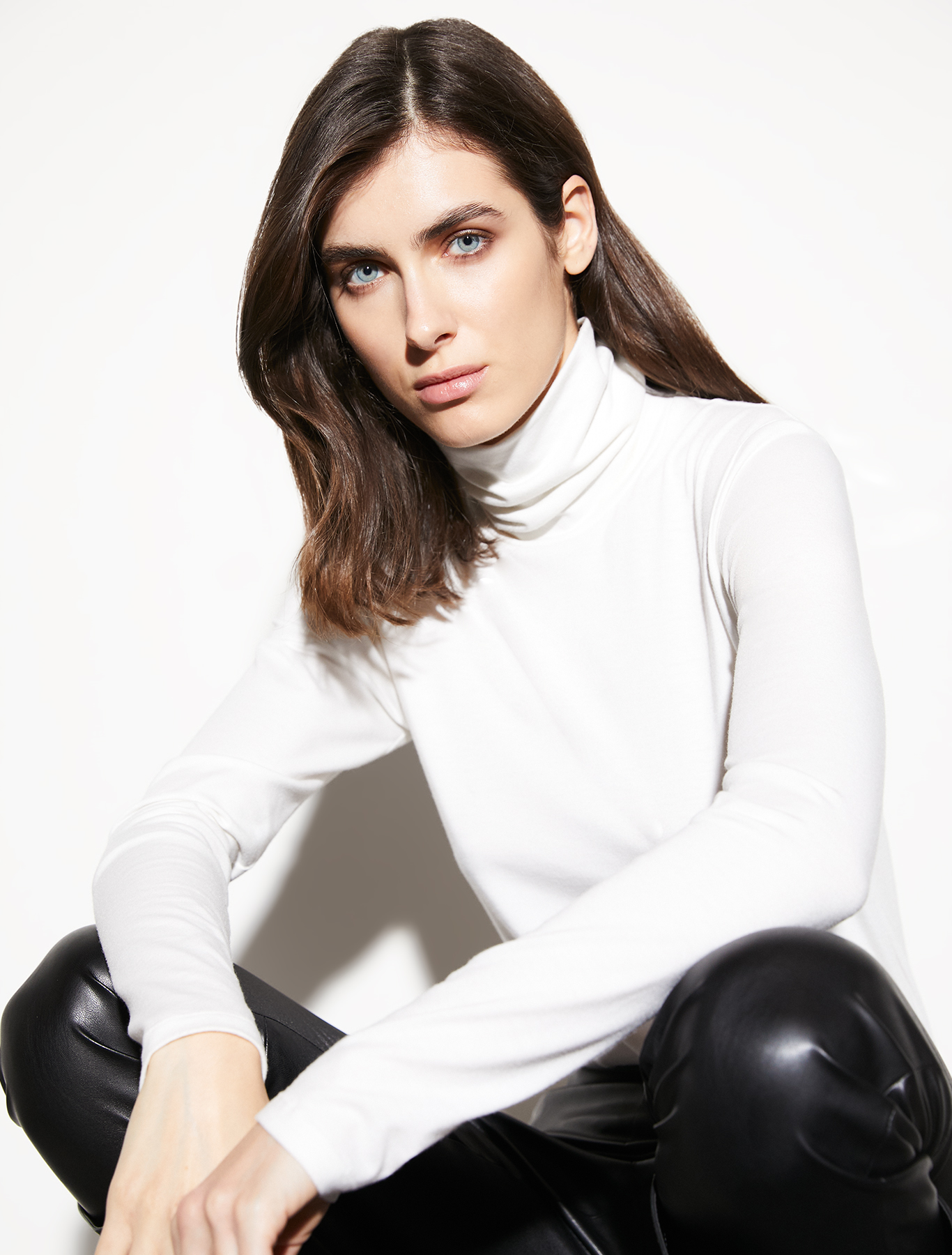 Stretch jersey turtleneck, ivory | Pennyblack Stretch jersey turtleneck - ivory - pennyblack