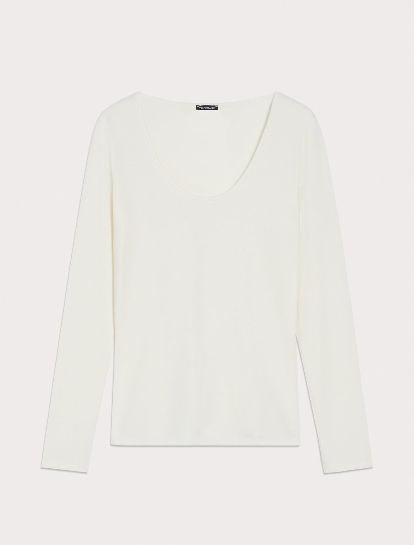 Stretch jersey slim T-shirt, ivory | Pennyblack Stretch jersey slim T-shirt - ivory - pennyblack