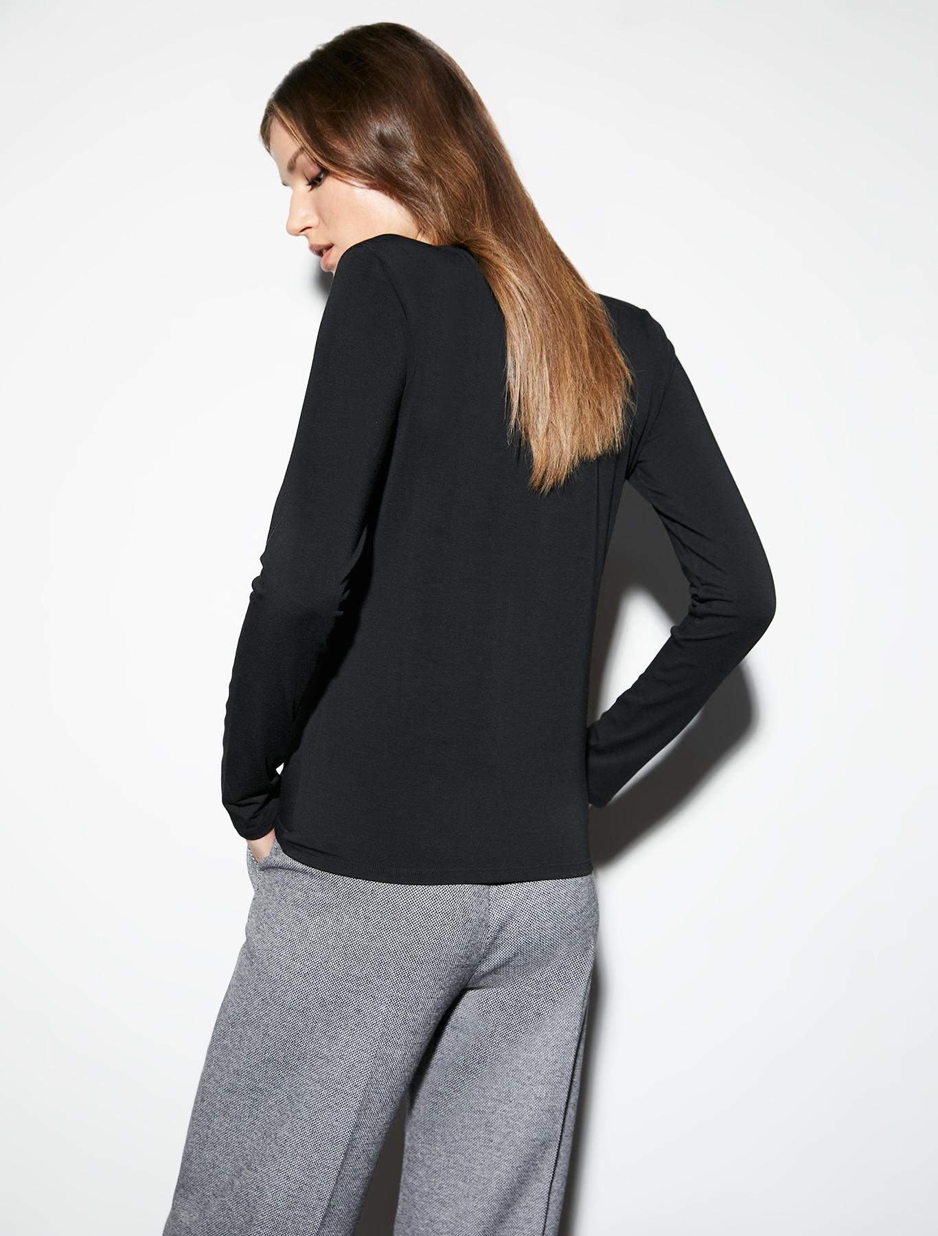 Stretch jersey slim T-shirt, black | Pennyblack Stretch jersey slim T-shirt - black - pennyblack