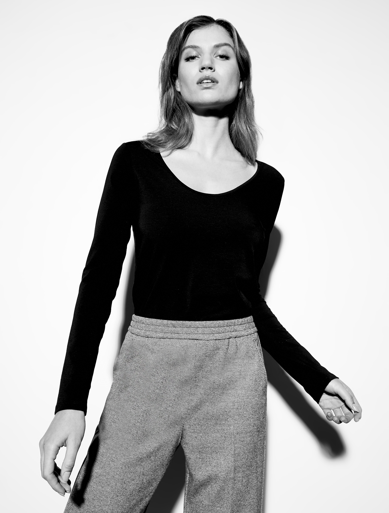 Stretch jersey slim T-shirt, black | Pennyblack Stretch jersey slim T-shirt - black - pennyblack