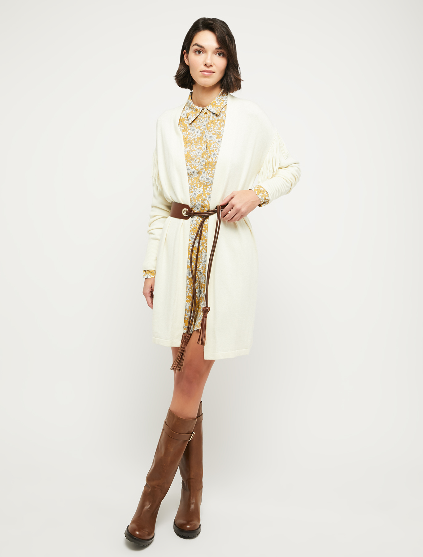 Moroccan crêpe shirt, mustard pattern | Pennyblack Moroccan crêpe shirt - mustard pattern - pennyblack